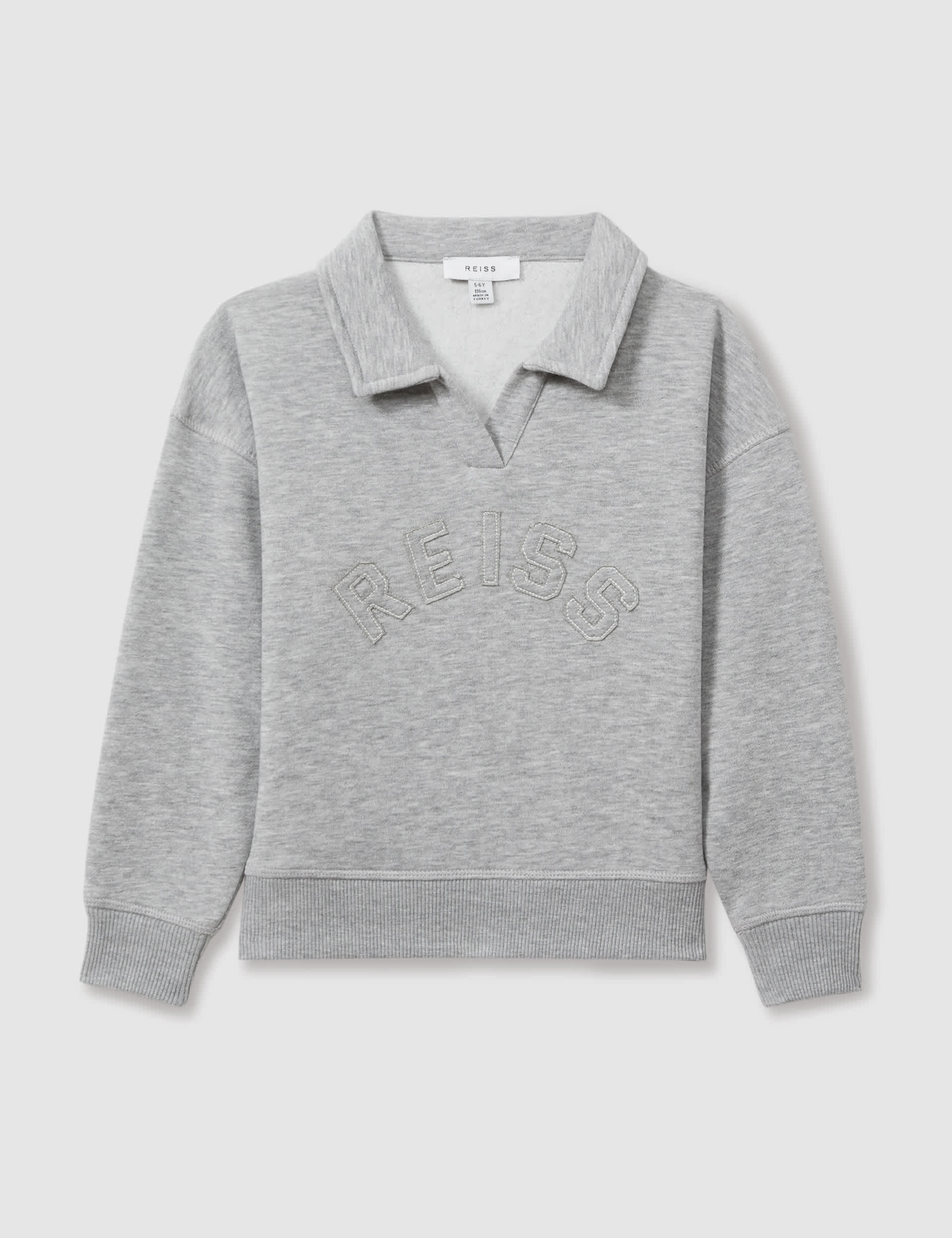 Reiss Girls Cotton Blend Appliqu Sweatshirt (4-14 Yrs) - 7-8 Y - Grey, Grey