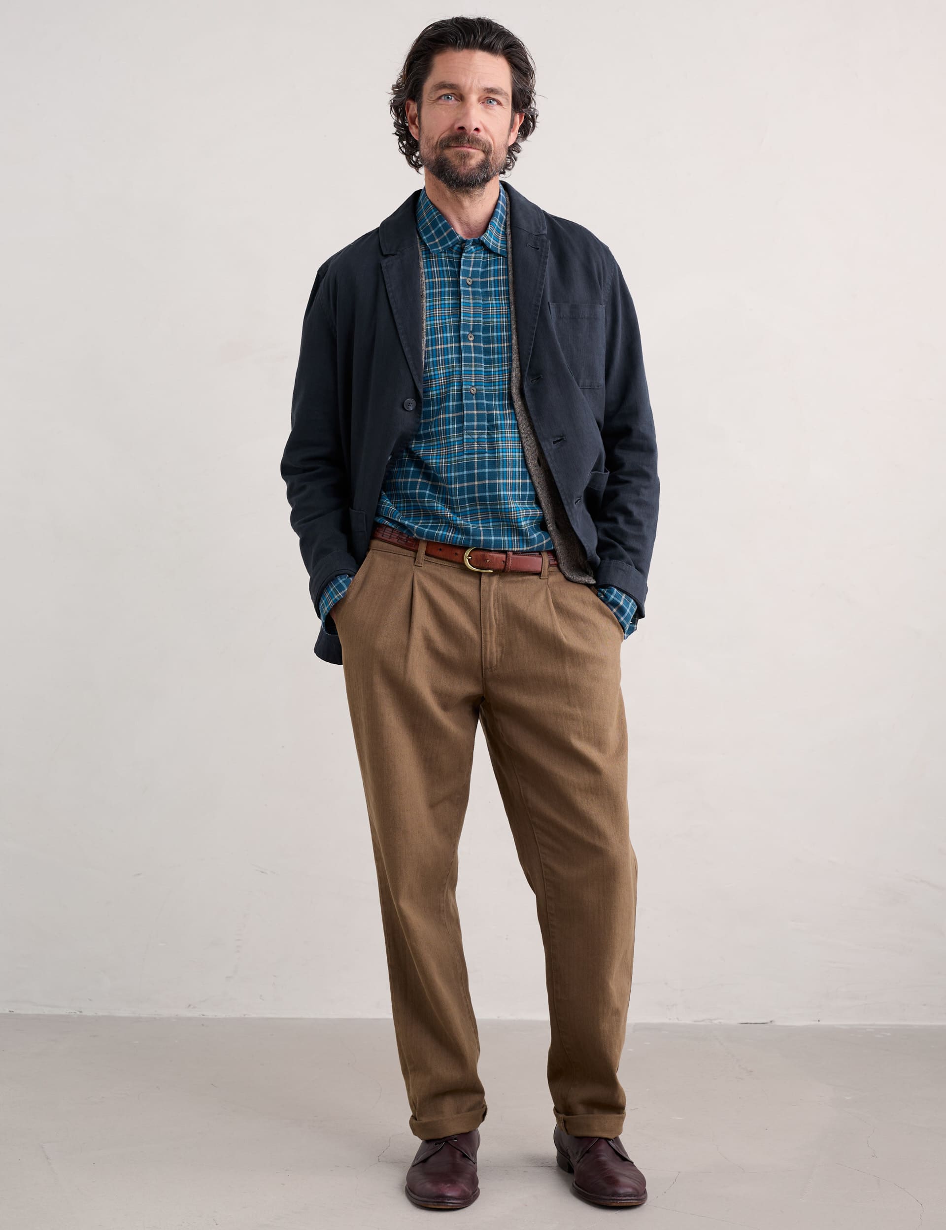 Seasalt Cornwall Men's Pure Cotton Check Shirt