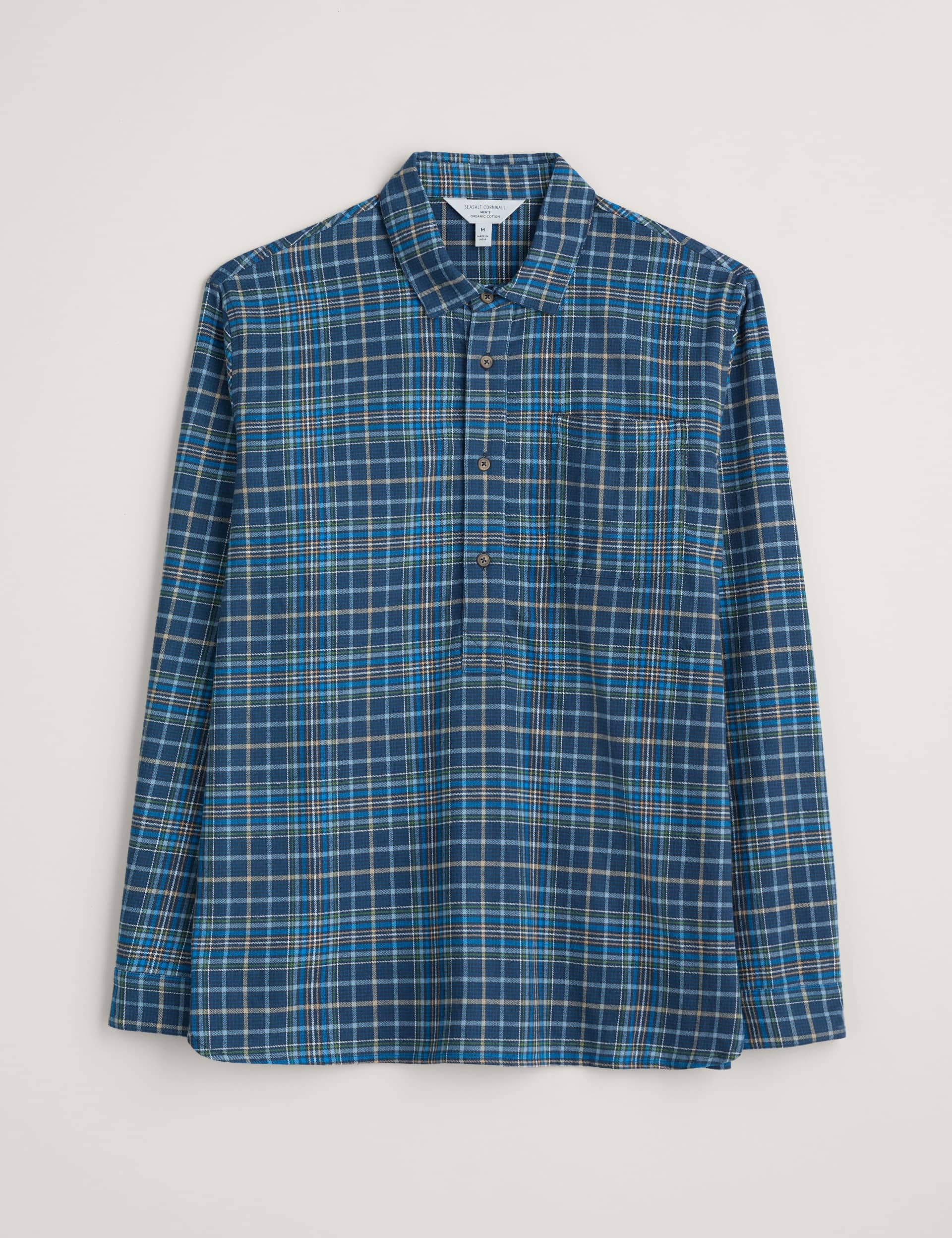 Seasalt Cornwall Men's Pure Cotton Check Shirt - XXL - Navy Mix, Navy Mix