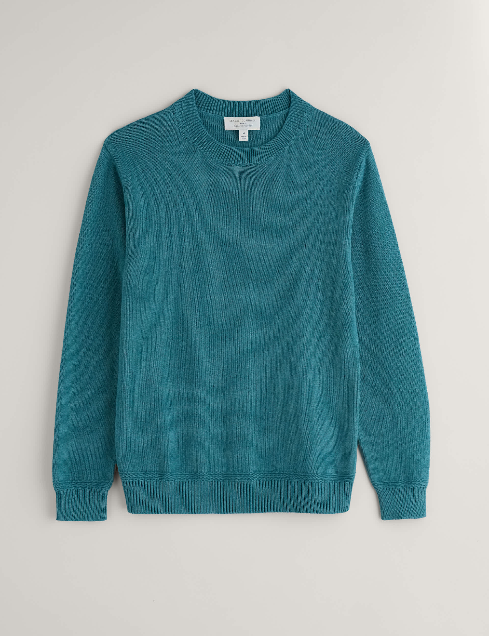 Seasalt Cornwall Men's Pure Cotton Crew Neck Jumper - L - Blue, Blue