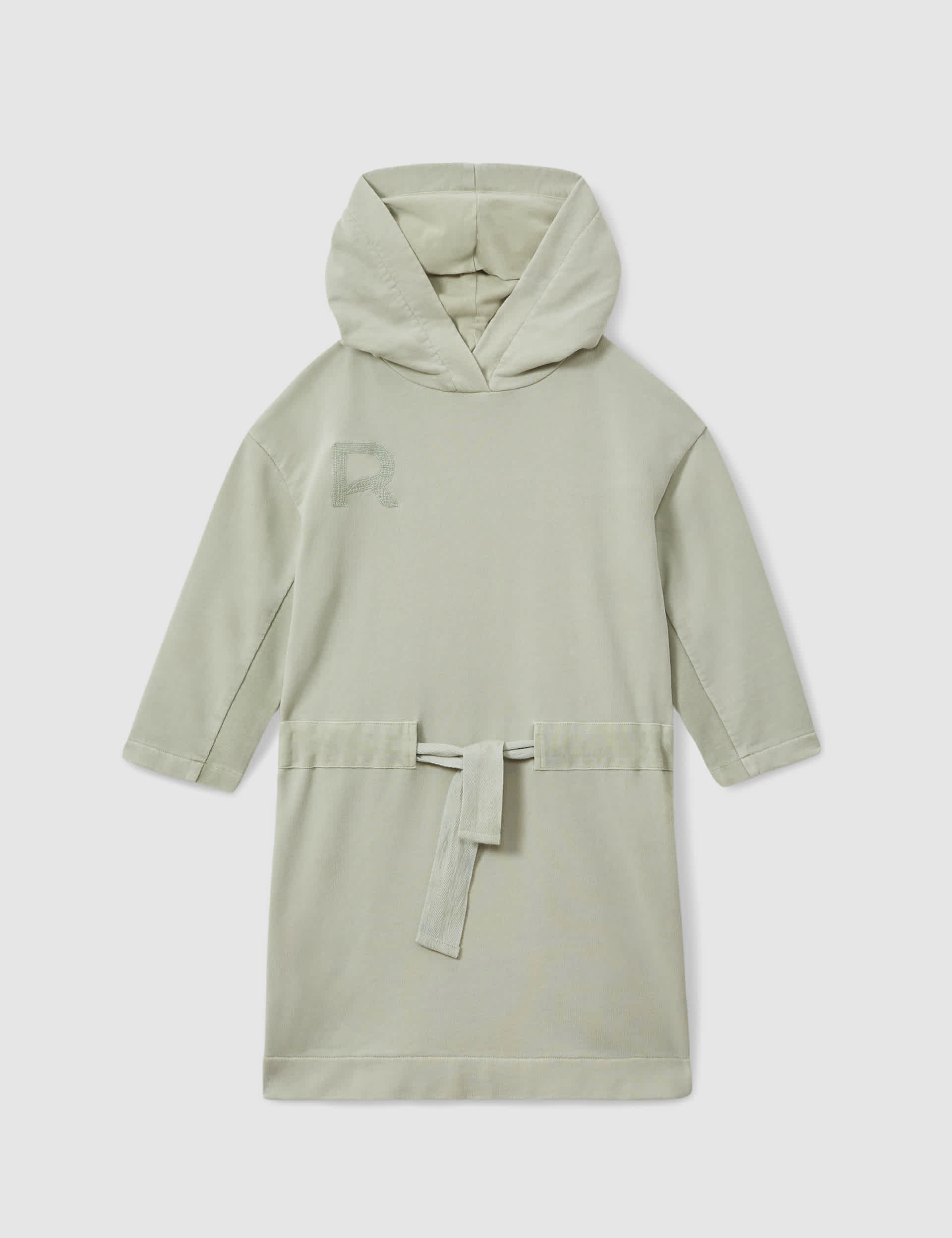 Reiss Girls Pure Cotton Hooded Sweatshirt Dress (4-14 Yrs) - 6-7 Y - Green, Green