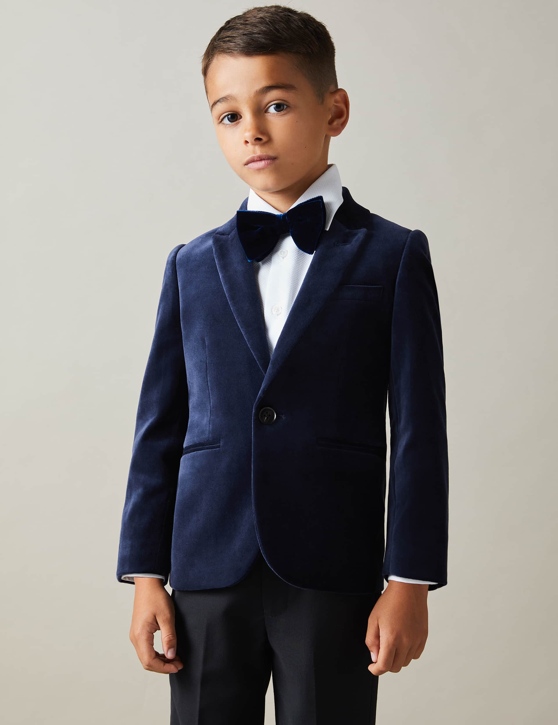 Reiss Boys Velvet Blazer (3-14 Yrs) - 5-6 Y - Blue, Blue