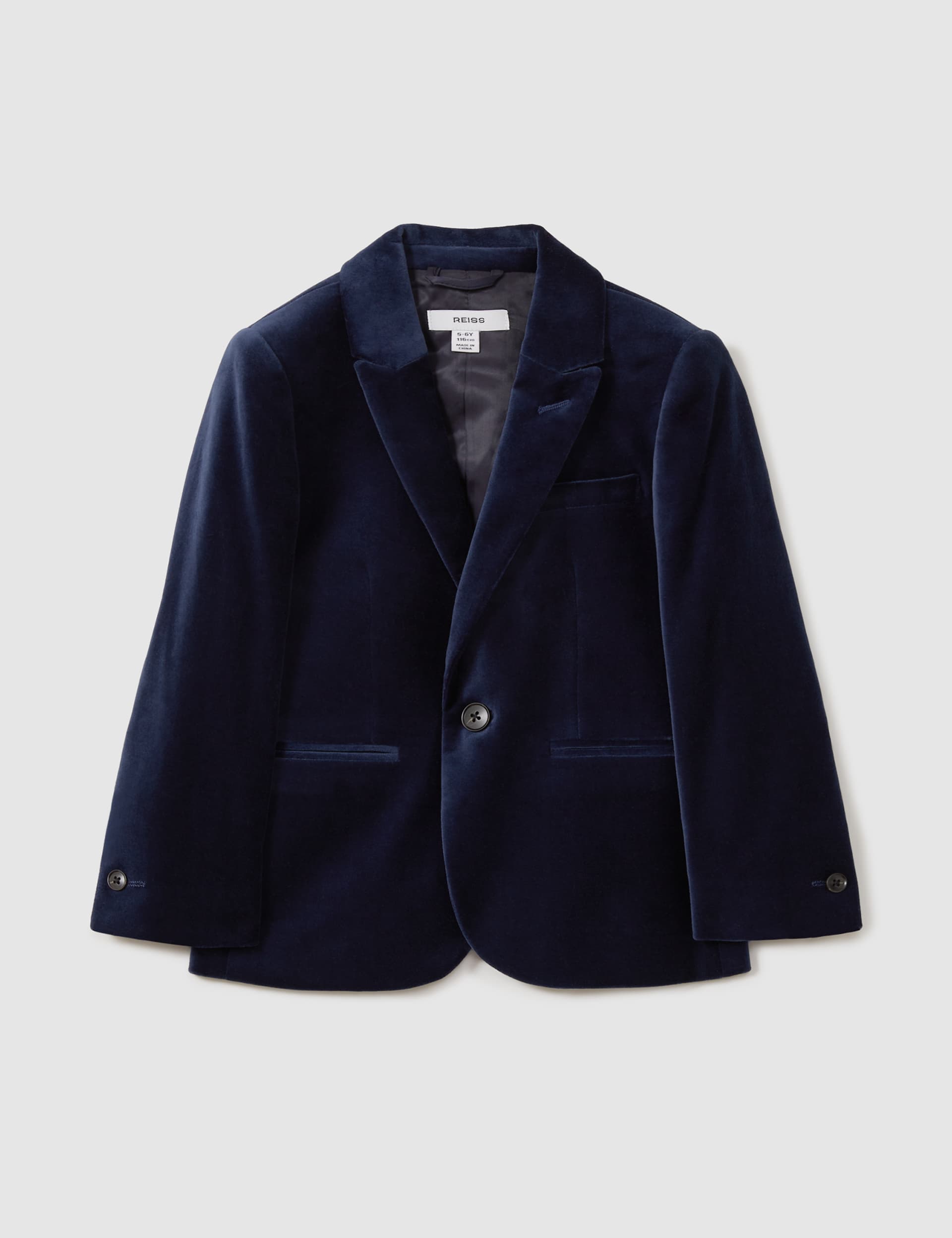 Reiss Boys Velvet Blazer (3-14 Yrs) - 4-5 Y - Blue, Blue