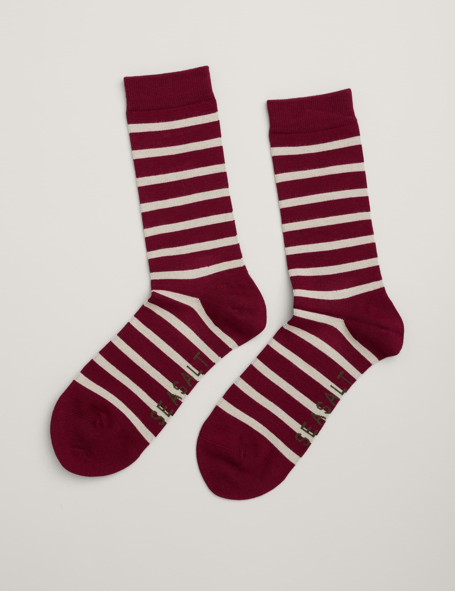 Seasalt Cornwall Women's Striped Socks - Red Mix, Red Mix