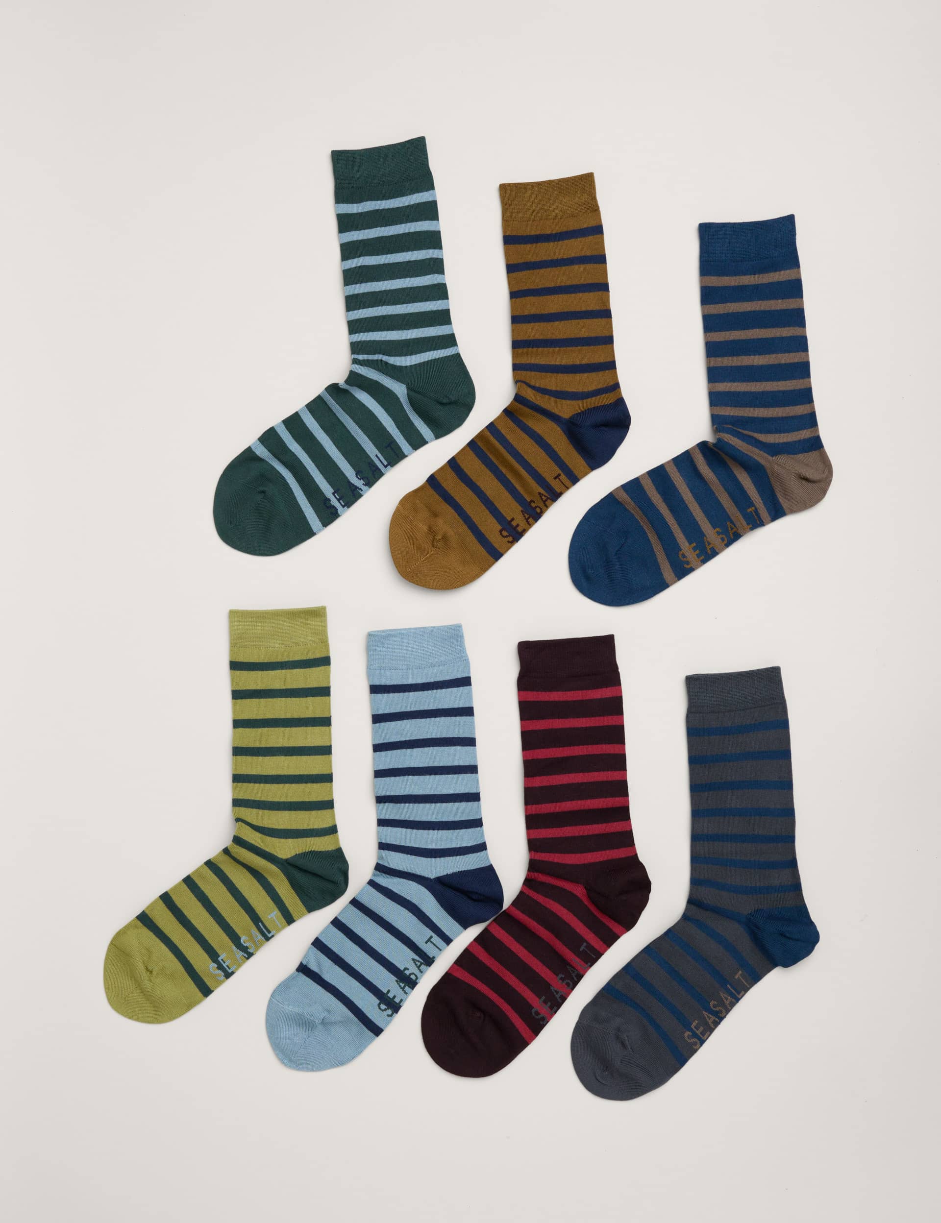 Seasalt Cornwall Women's 7pk Striped Socks Gift Box - Multi, Multi