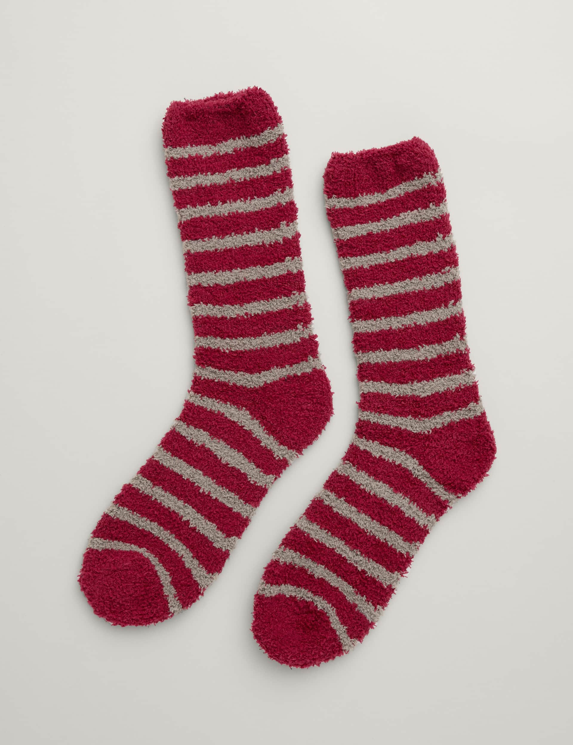 Seasalt Cornwall Men's Striped Socks - Red Mix, Red Mix