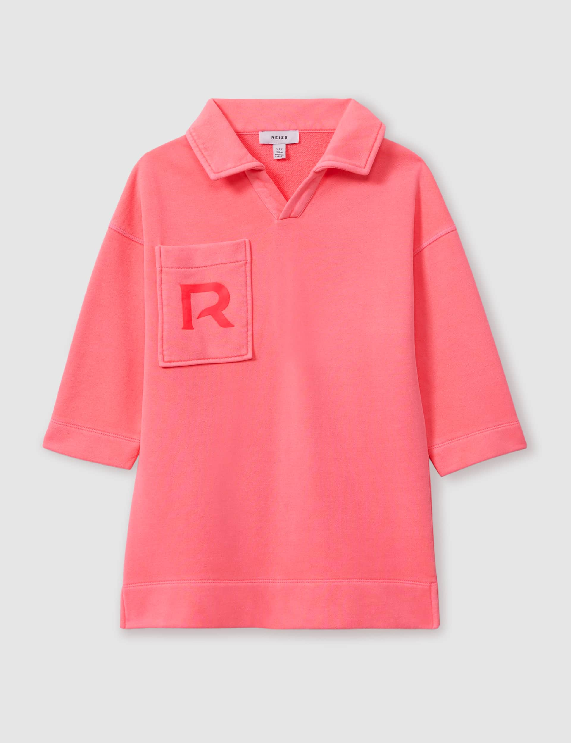 Reiss Girls Cotton Rich Logo Sweatshirt Dress (4-14 Yrs) - 8-9 Y - Pink, Pink