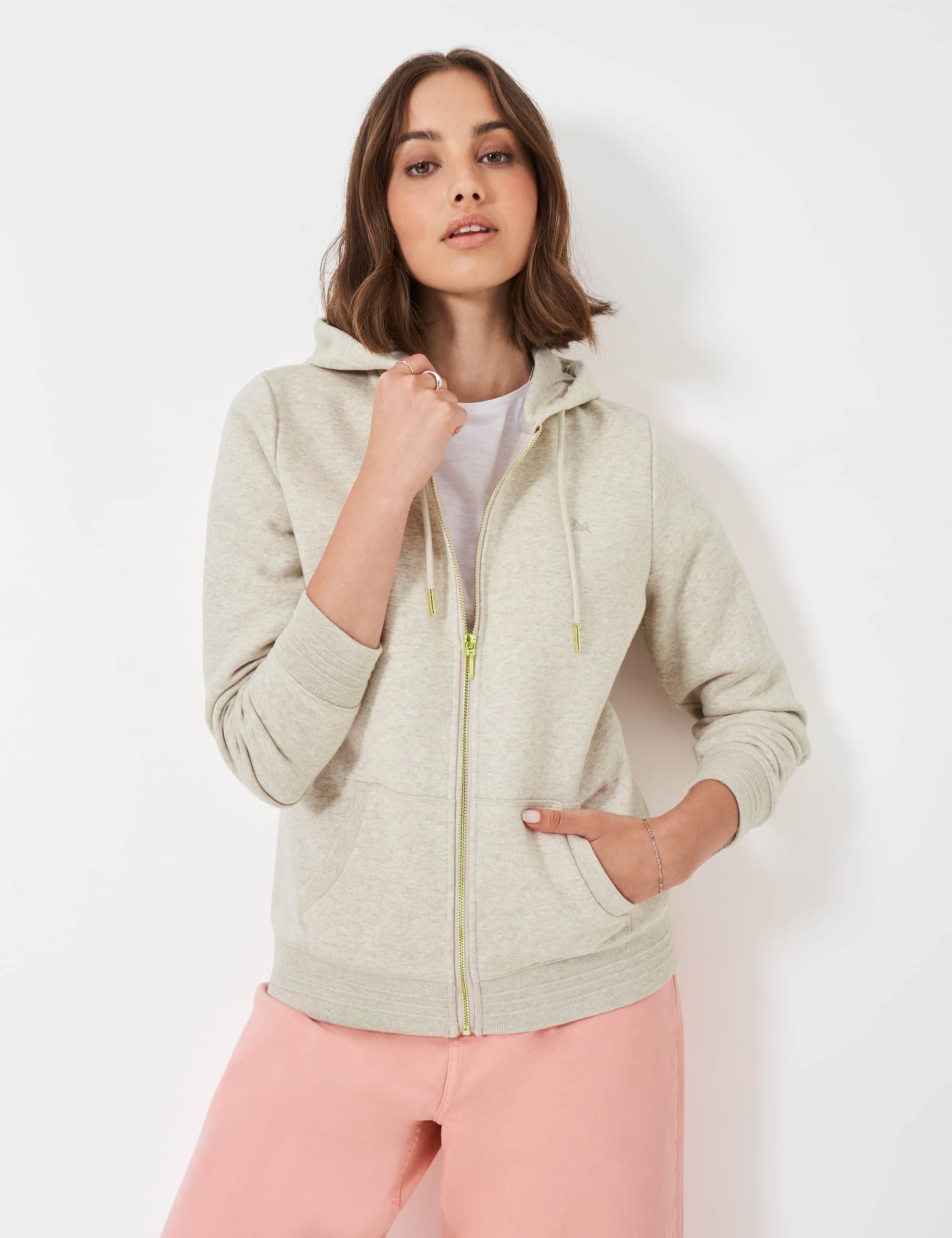 Crew Clothing Women's Cotton Rich Zip Up Hoodie