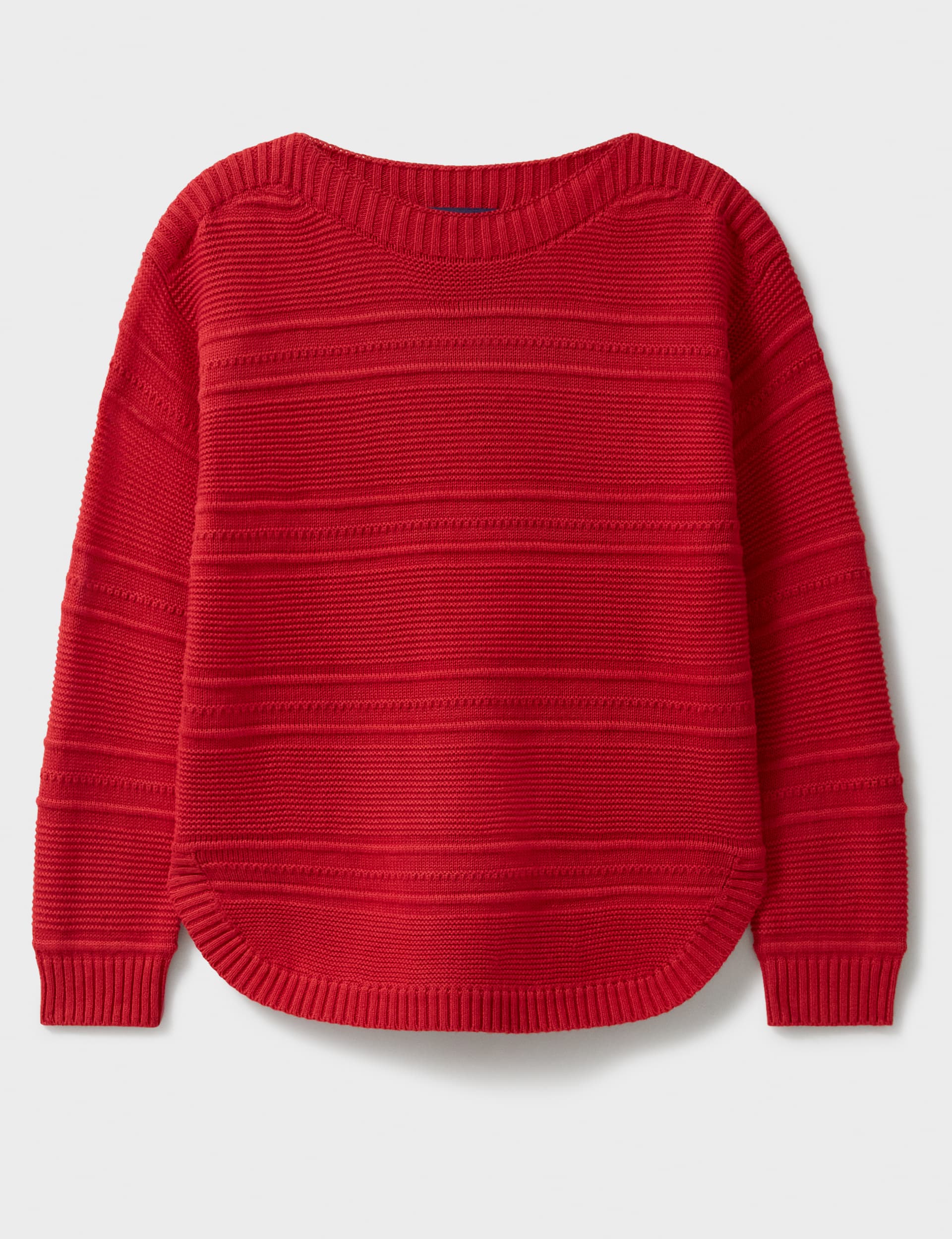 Crew Clothing Women's Cotton Rich Textured Slash Neck Jumper - 12 - Bright Red, Bright Red