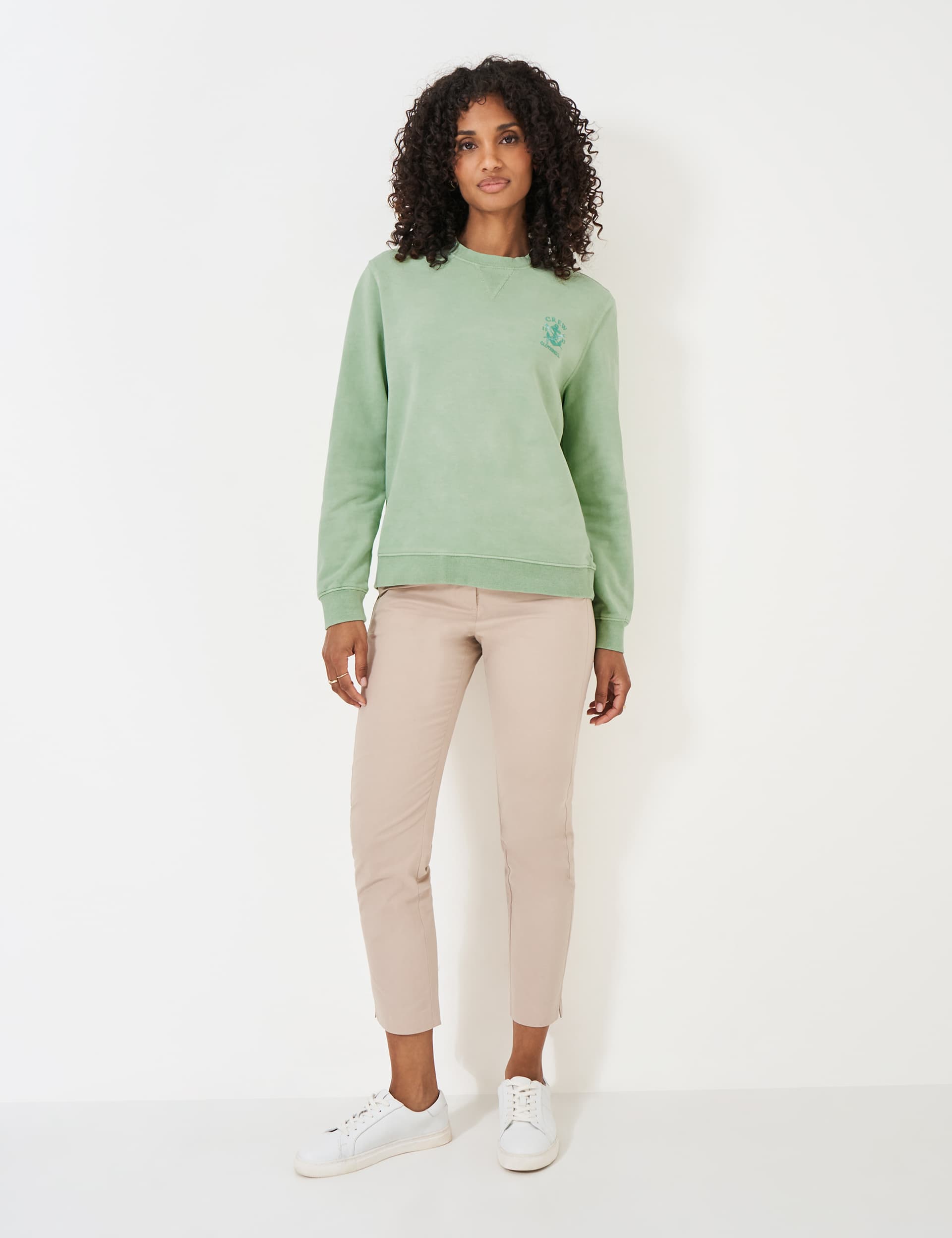 Crew Clothing Women's Pure Cotton Sweatshirt - 16 - Light Green, Light Green