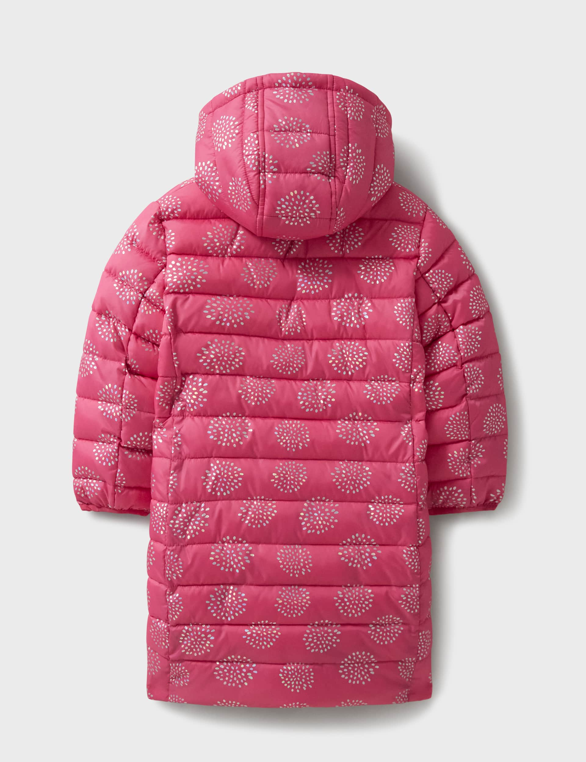 Crew Clothing Girls Lightweight Printed Longline Coat (3-12 Yrs) - 10-11 - Pink, Pink