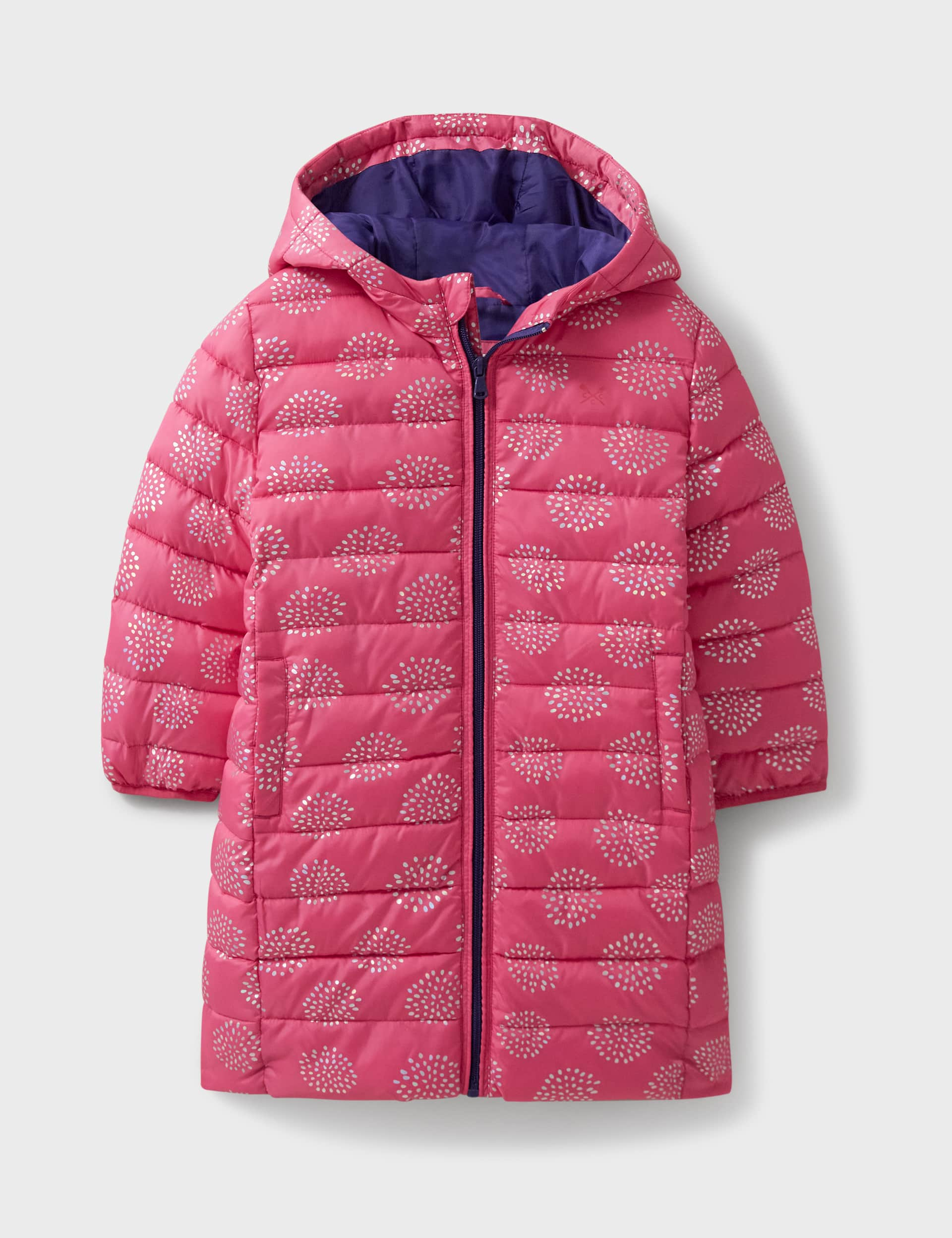 Crew Clothing Girls Lightweight Printed Longline Coat (3-12 Yrs) - 3-4 Y - Pink, Pink