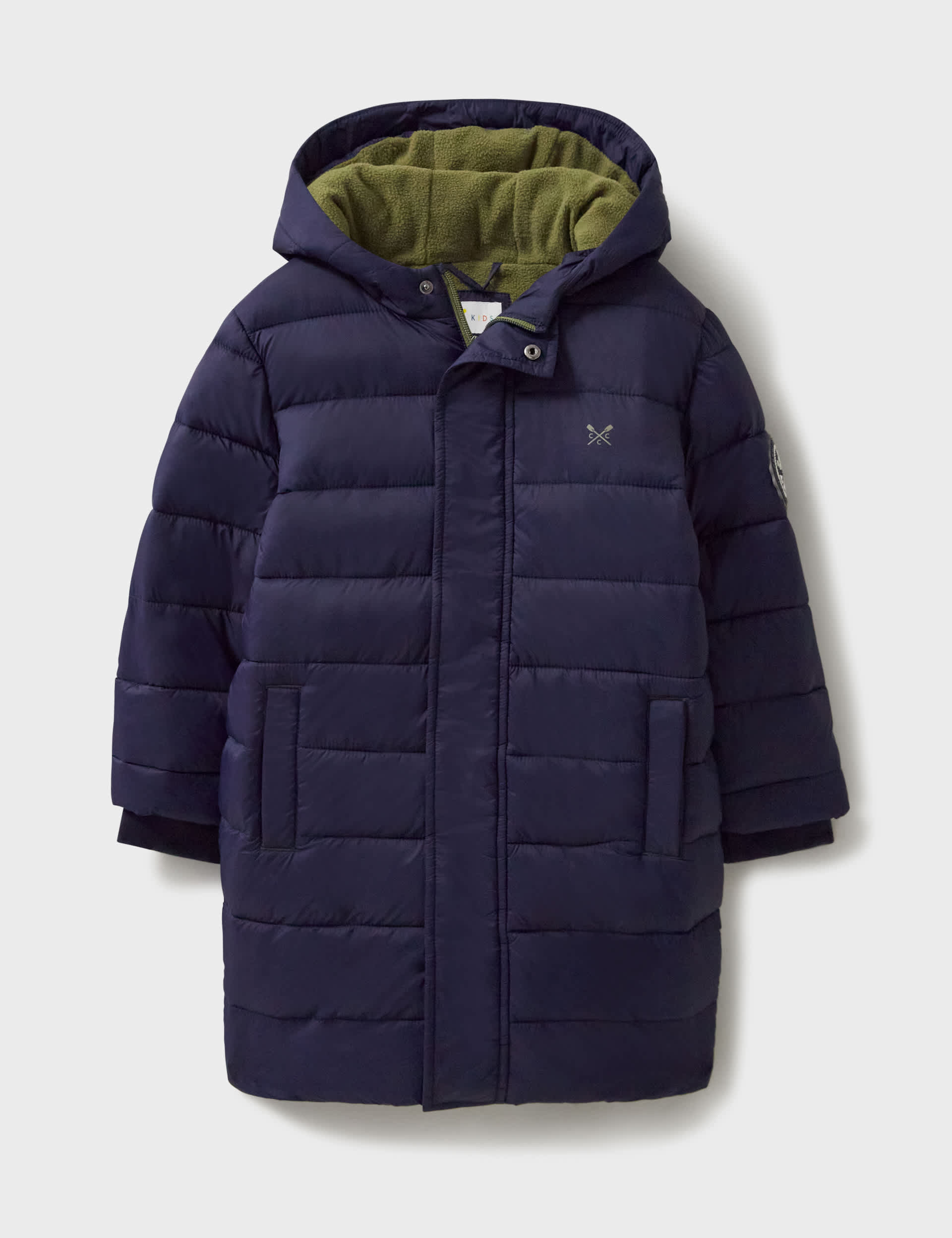 Crew Clothing Boys Hooded Fleece Lined Padded Coat (3-12 Yrs) - 3-4 Y - Navy, Navy