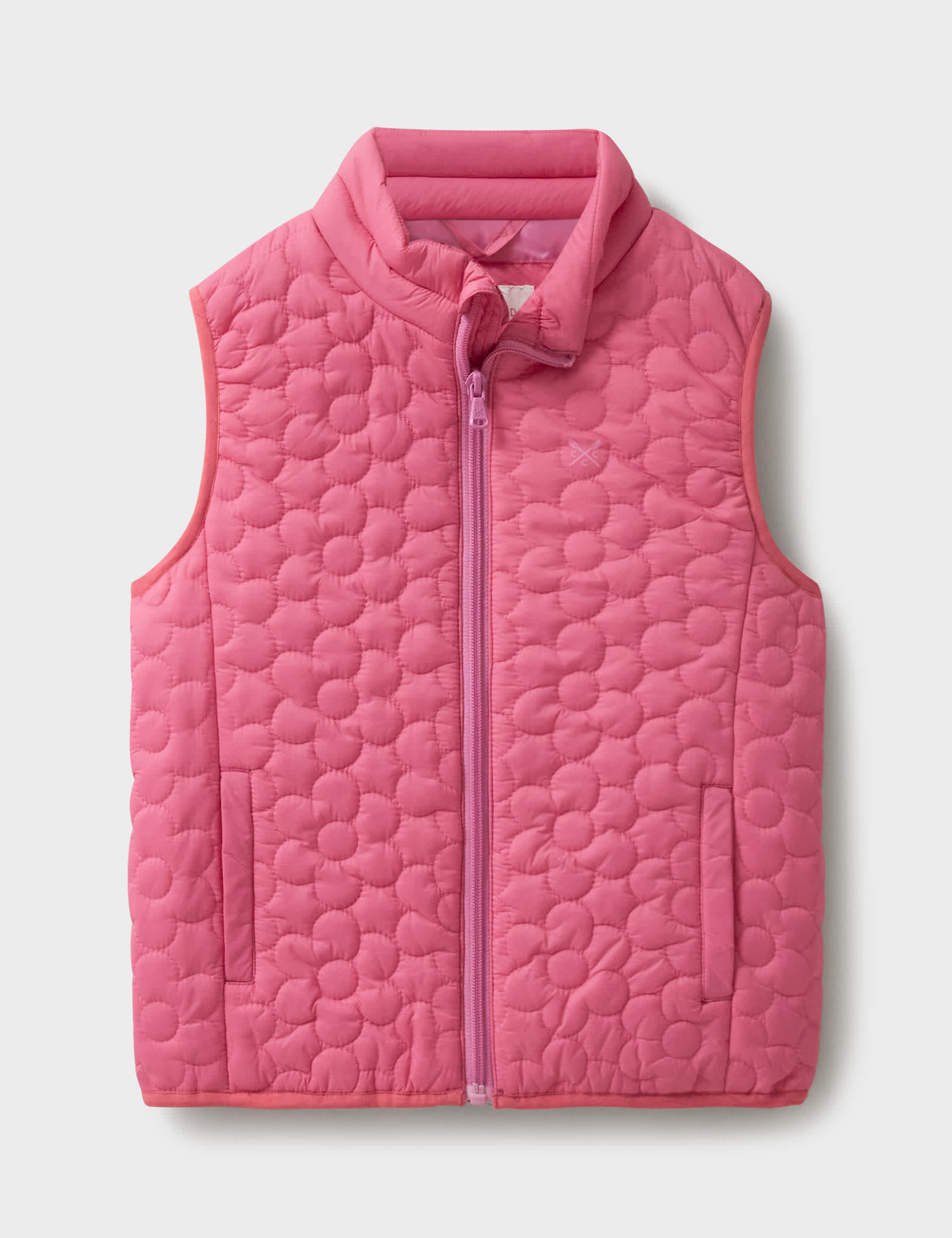 Crew Clothing Girls Shower Resistant Quilted Gilet (3-12 Yrs) - 6-7 Y - Pink Mix, Pink Mix