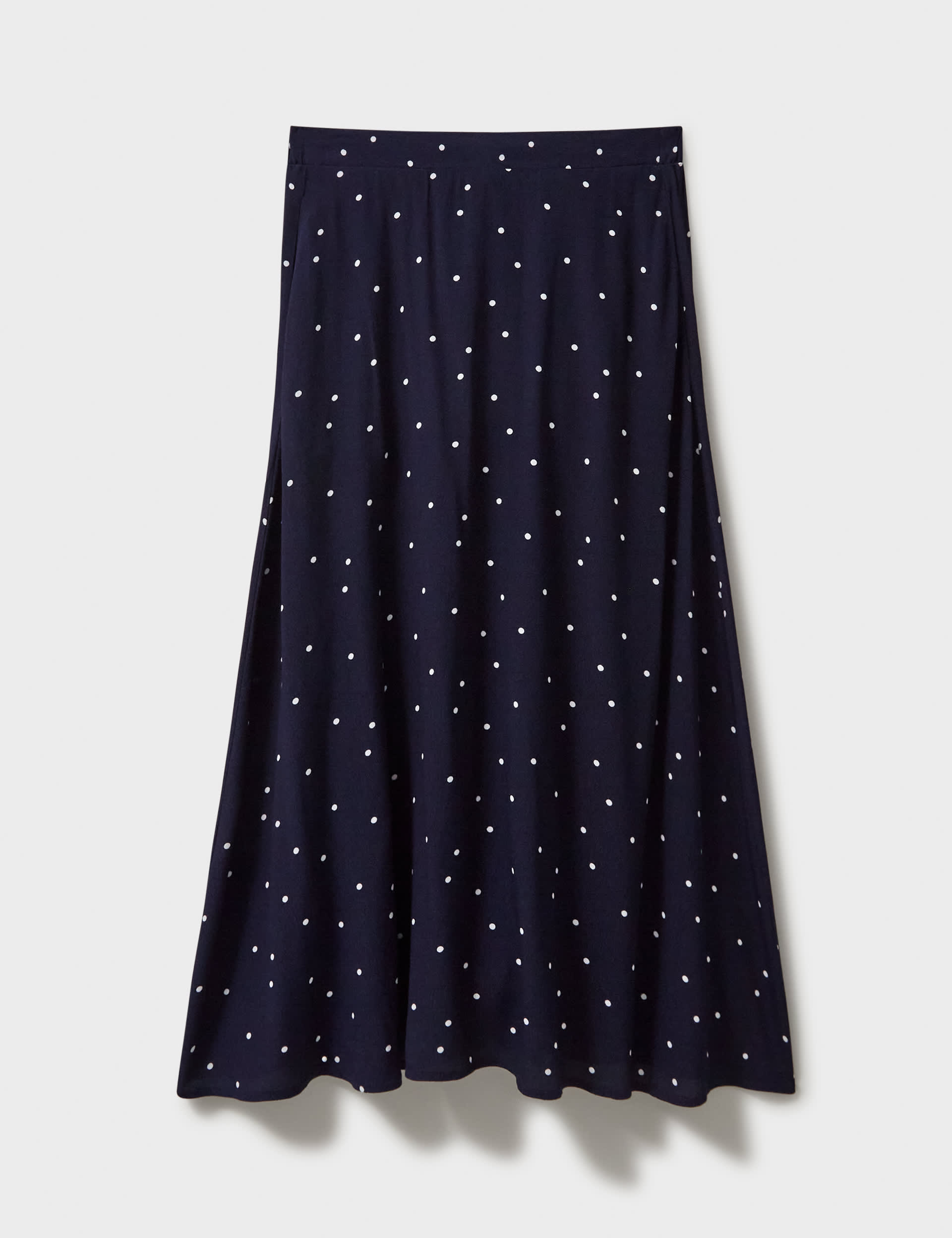 Crew Clothing Women's Polka Dot Midi A-Line Skirt - 12 - Navy Mix, Navy Mix