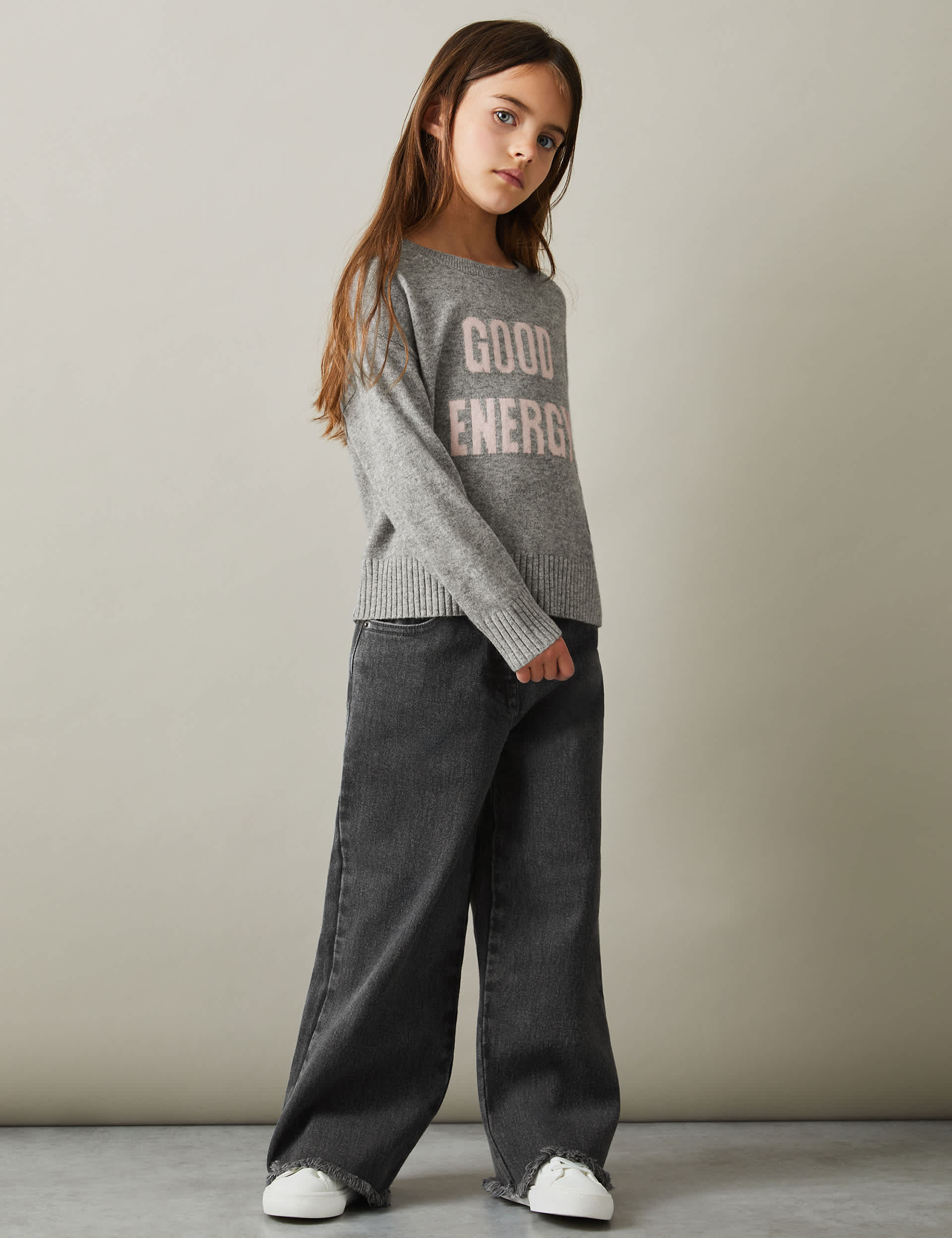 Reiss Girls Relaxed Jeans (4-14 Yrs) - 9-10Y - Grey, Grey