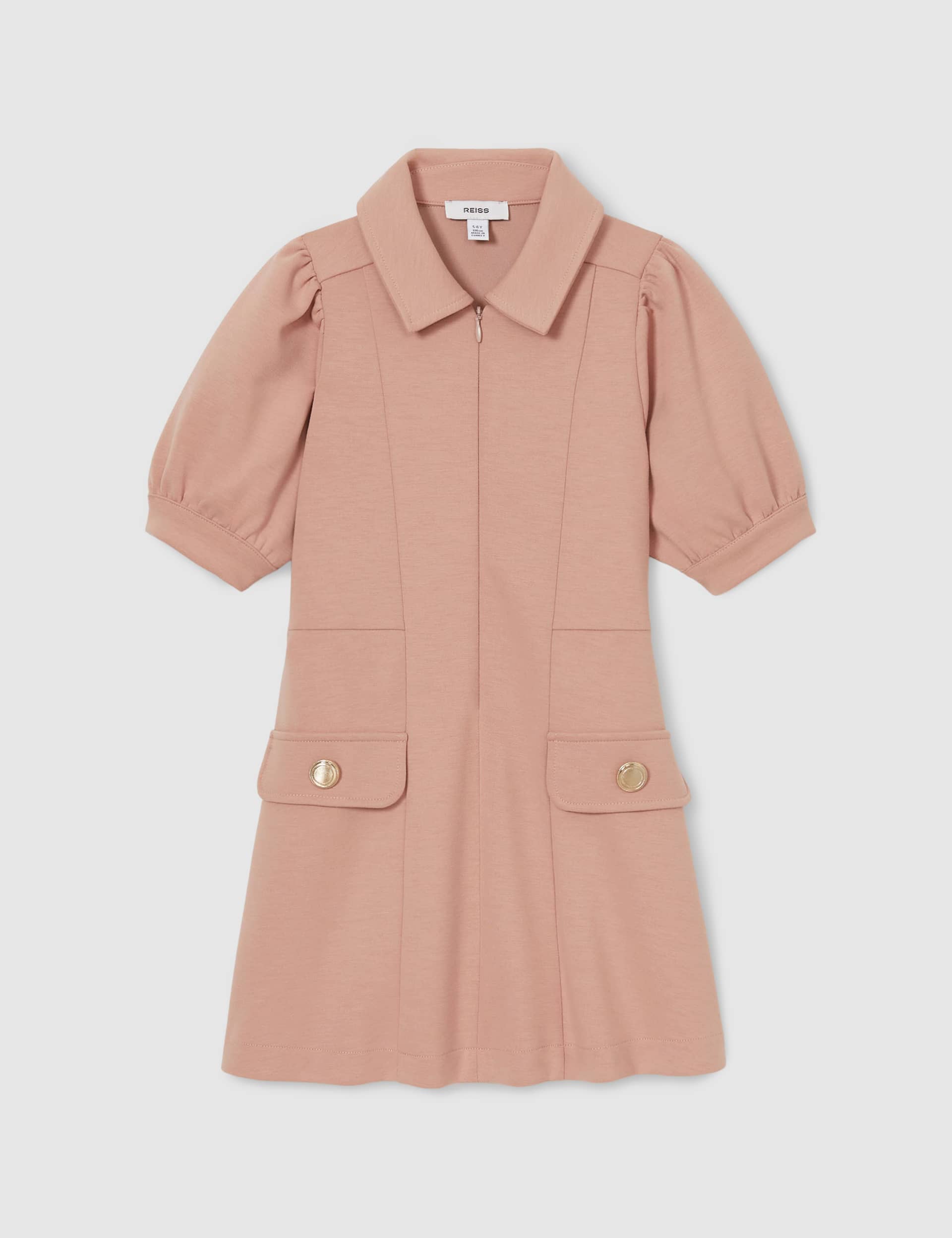 Reiss Girls Collared Zip Dress (4-14 Yrs) - 9-10Y - Pink, Pink