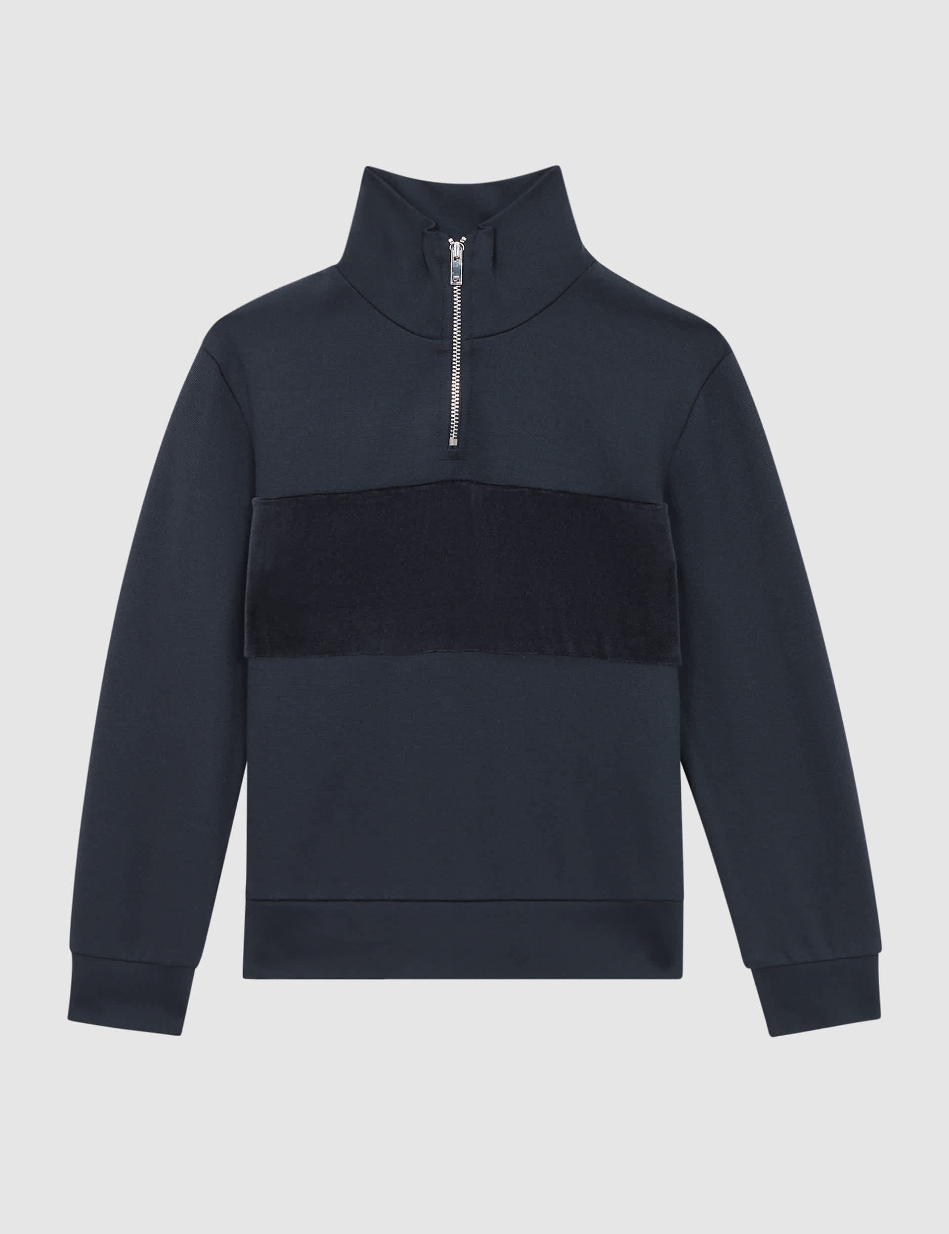 Reiss Boys Half Zip Sweatshirt (3-14 Yrs) - 8-9 Y - Dark Blue, Dark Blue