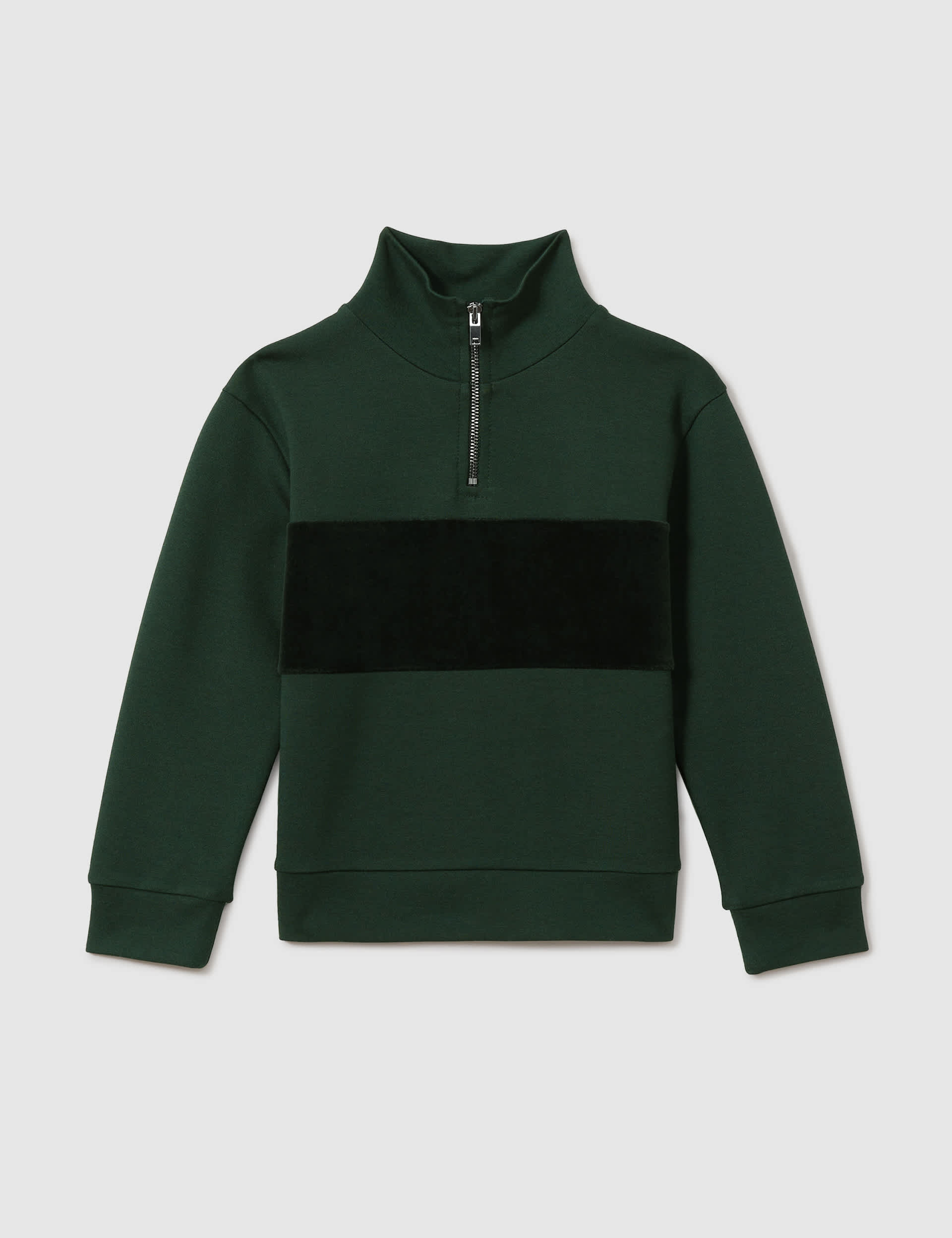 Reiss Boys Half Zip Sweatshirt (3-14 Yrs) - 11-12 - Green, Green