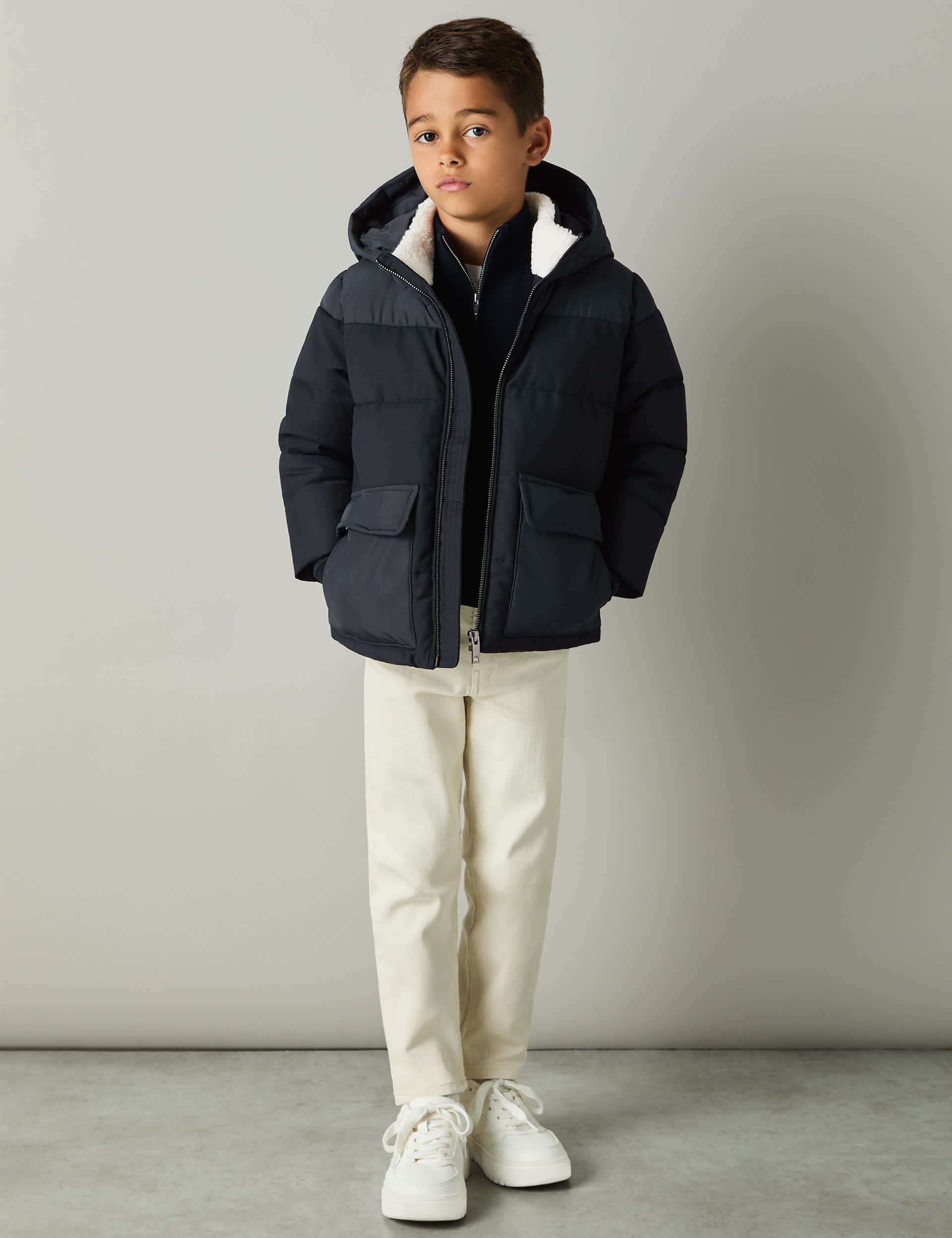 Reiss Boys Padded Hooded Jacket (3-14 Yrs) - 13-14 - Navy, Navy