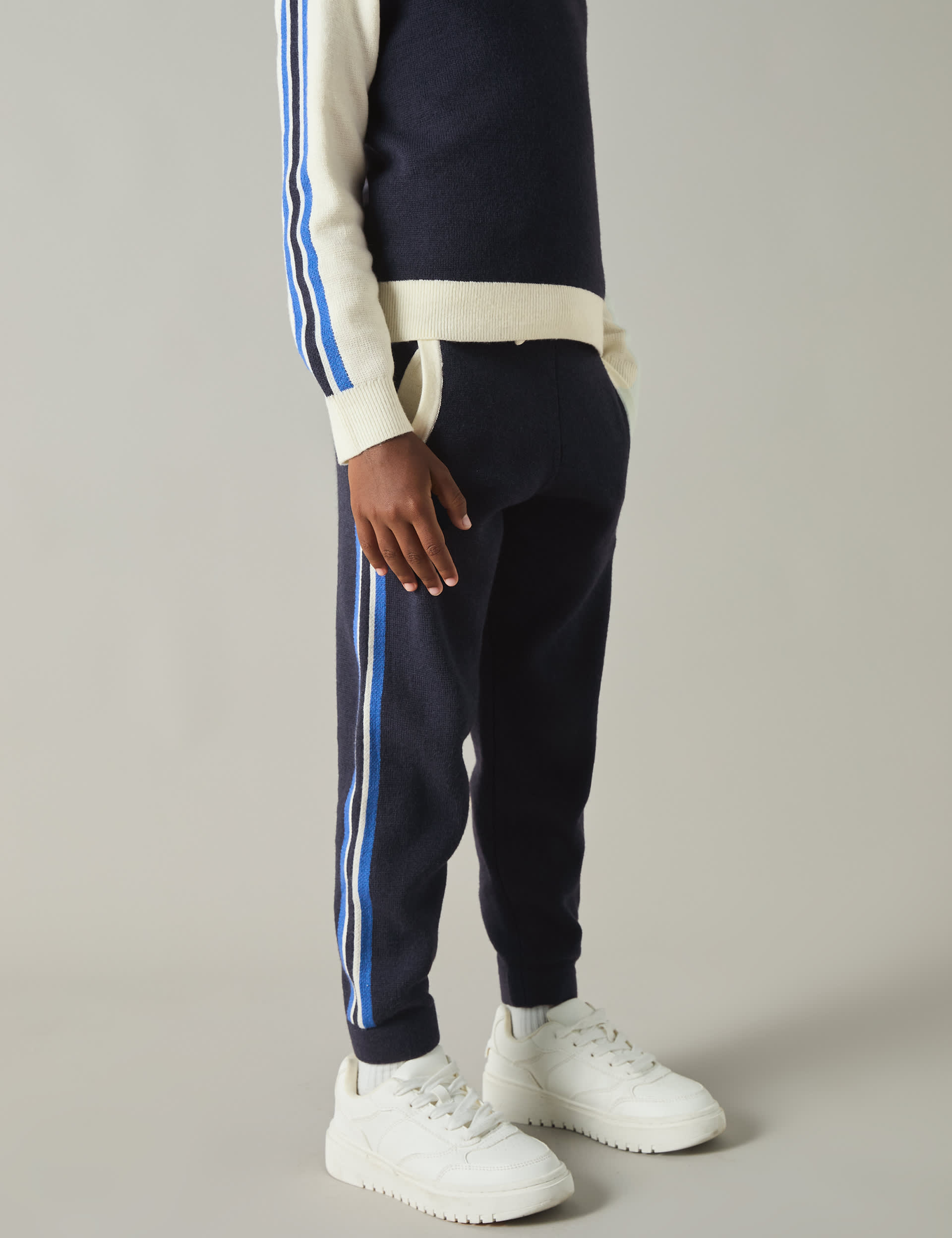 Reiss Boys Side Stripe Joggers (3-14 Yrs) - 13-14 - Navy Mix, Navy Mix