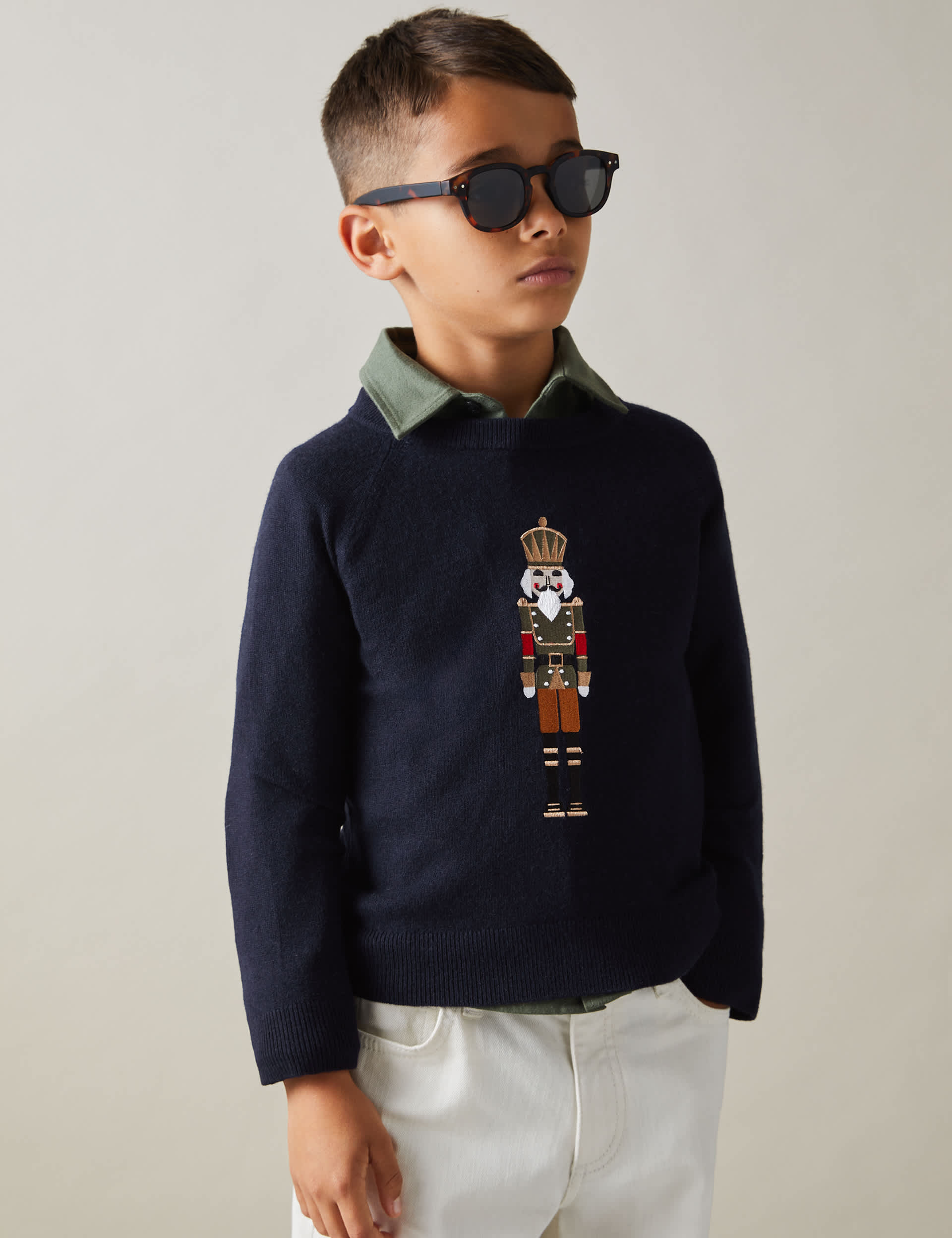 Reiss Boys Nutcracker Jumper (4-14 Yrs) - 11-12 - Navy, Navy