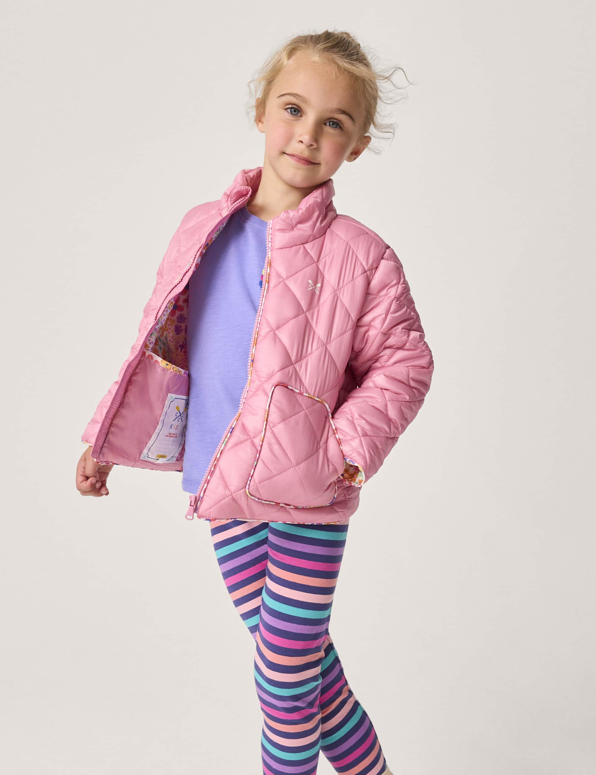 Crew Clothing Girls Quilted Jacket (3-12 Yrs) - 10-11 - Pink, Pink