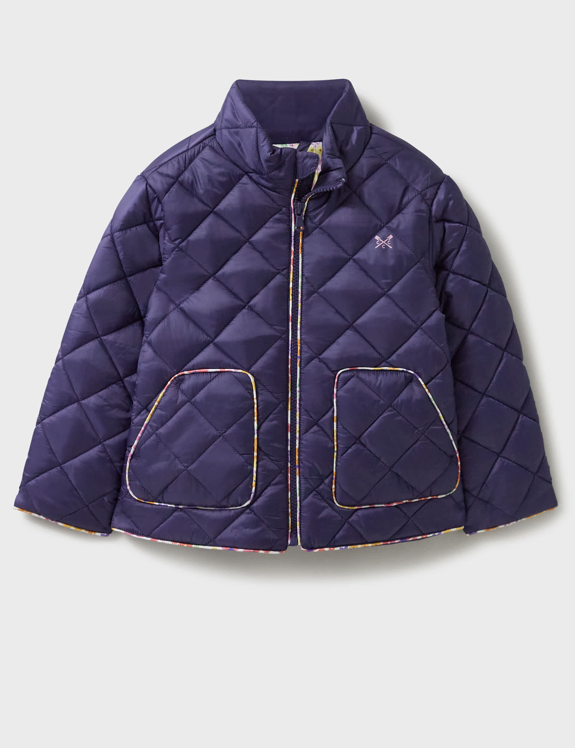 Crew Clothing Girls Quilted Jacket (3-12 Yrs) - 7-8 Y - Navy, Pink,Navy