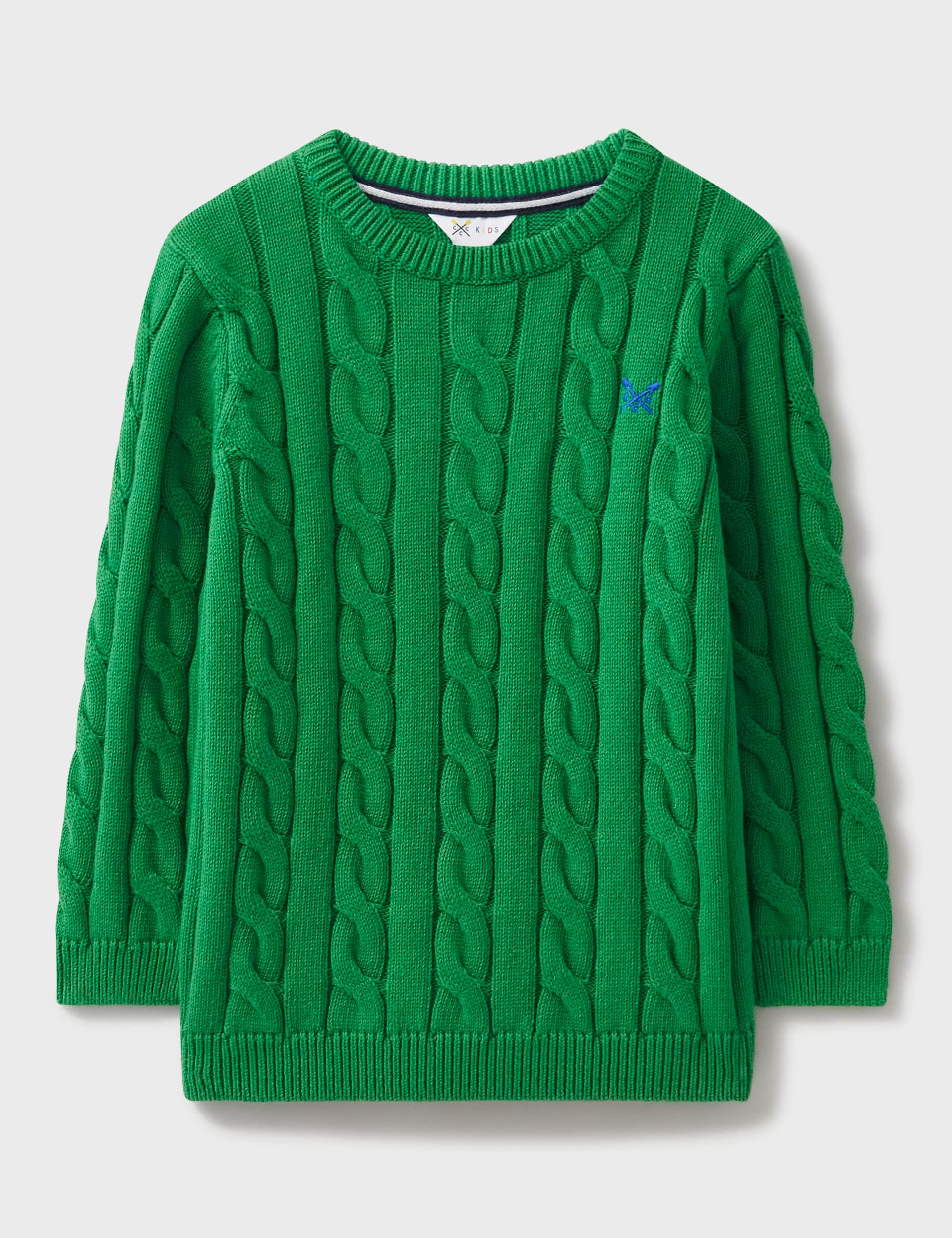 Crew Clothing Boys Pure Cotton Knitted Jumper (3-12 Yrs) - 9-10Y - Green, Blue,Navy,Green