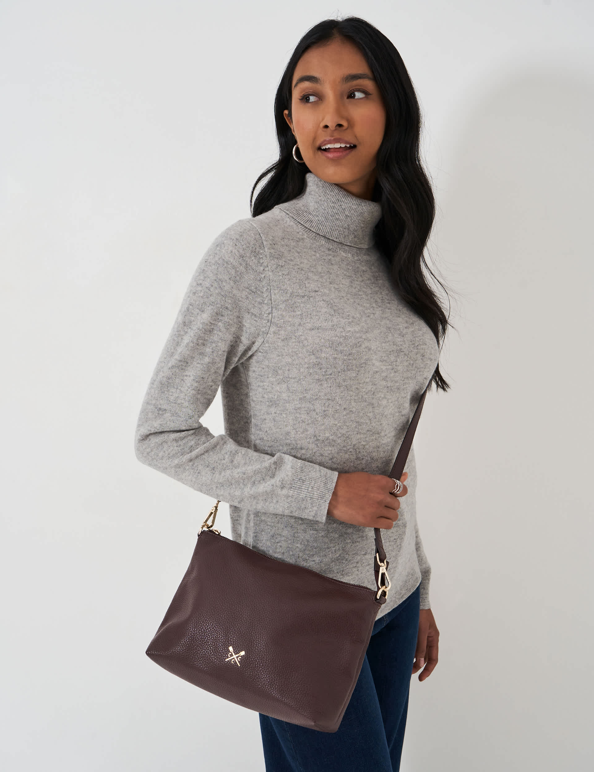 Crew Clothing Women's Leather Cross Body Bag