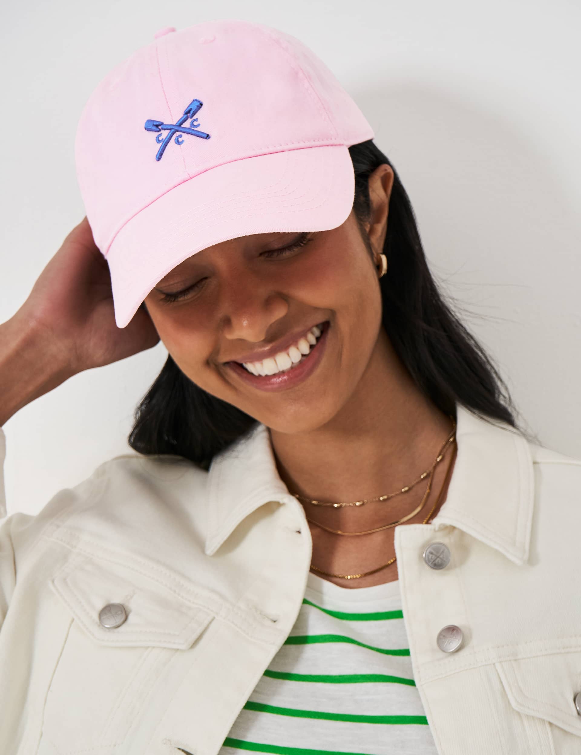 Crew Clothing Women's Pure Cotton Baseball Cap - Light Pink, Light Pink