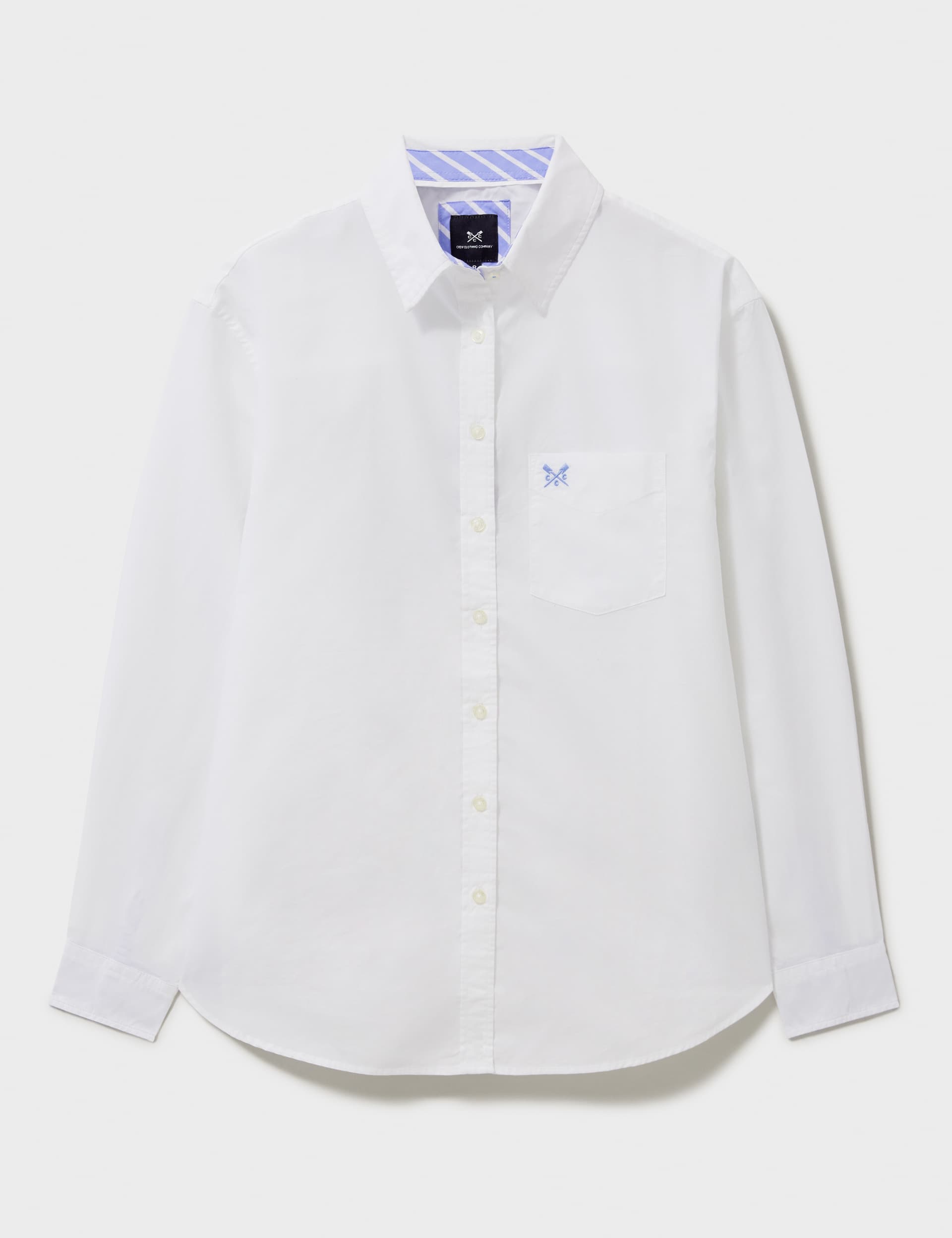 Crew Clothing Women's Pure Cotton Contrast Detail Shirt - 12 - White, White