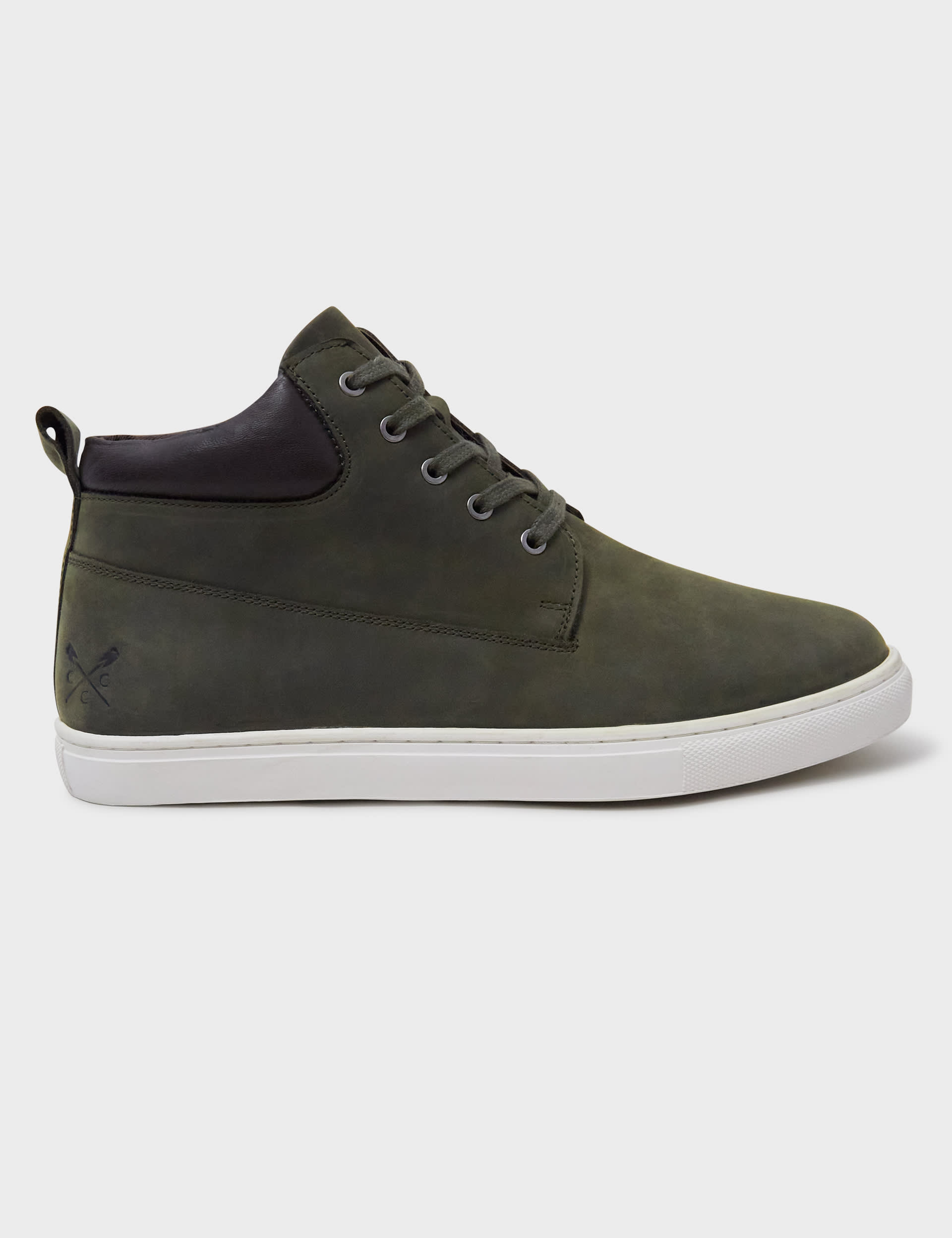 Crew Clothing Men's Leather Chukka Boots - 9 - Dark Green, Dark Green