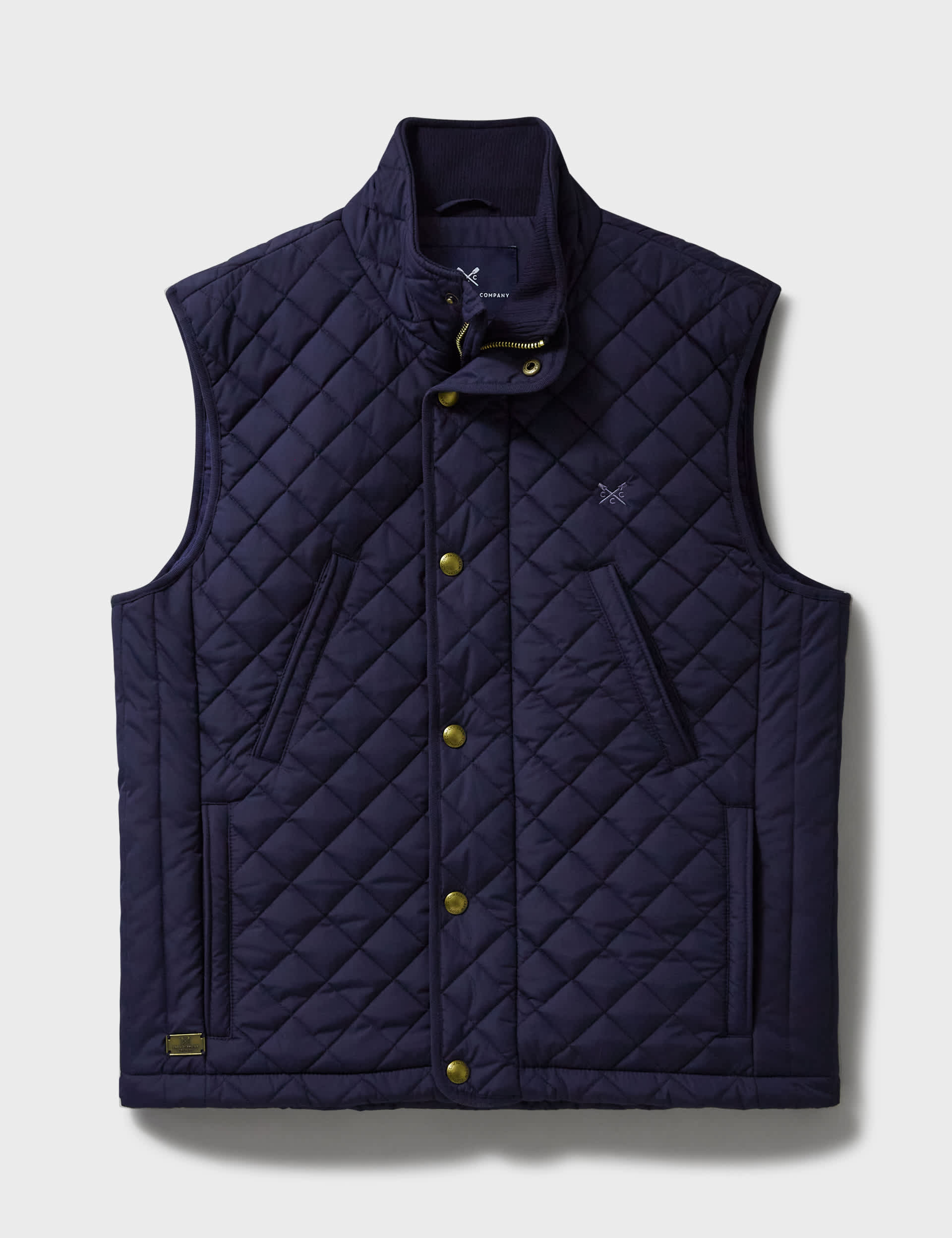 Crew Clothing Men's Corleigh Quilted Gilet - Dark Navy, Dark Navy