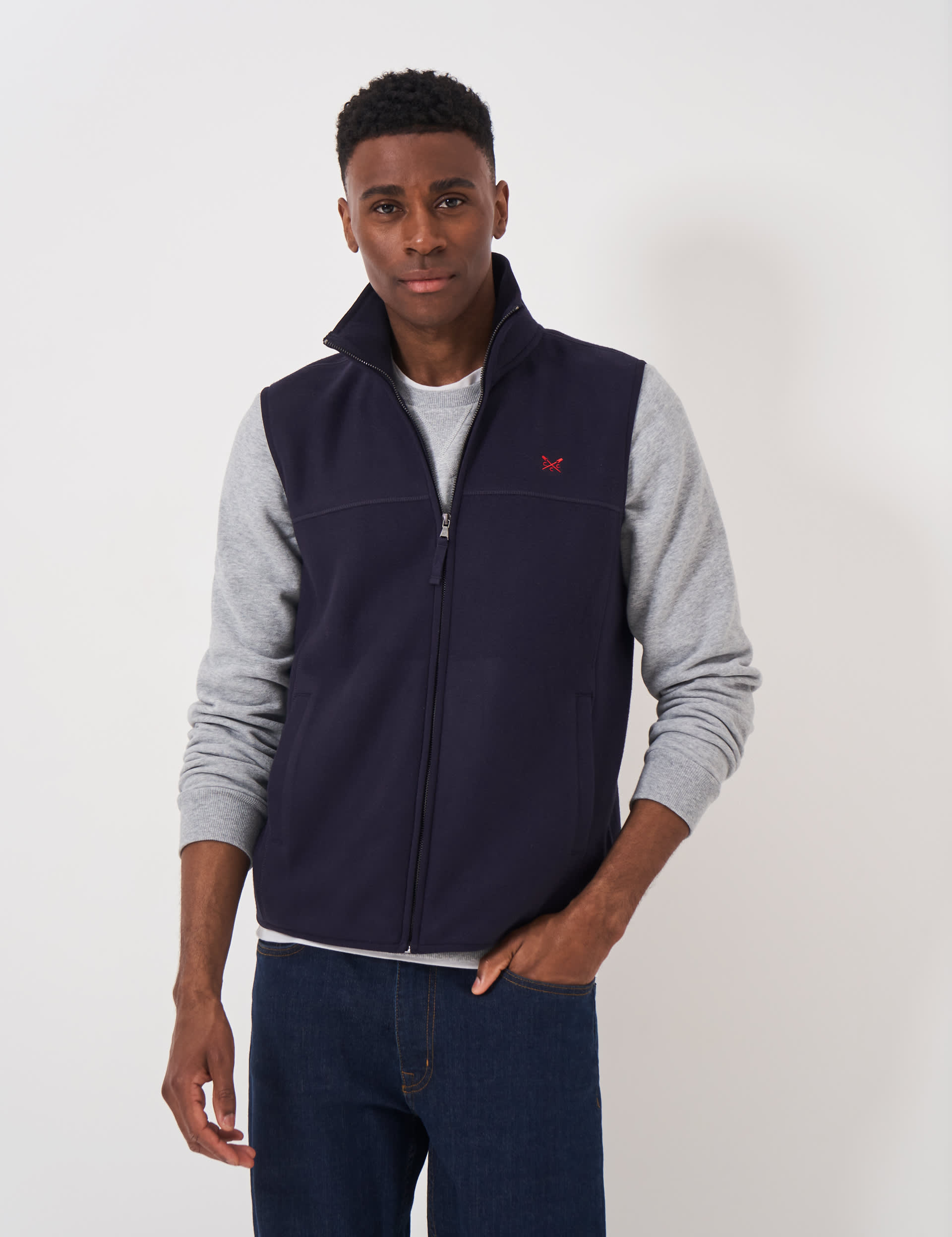 Crew Clothing Men's Aldringham Fleece Gilet - Navy, Navy