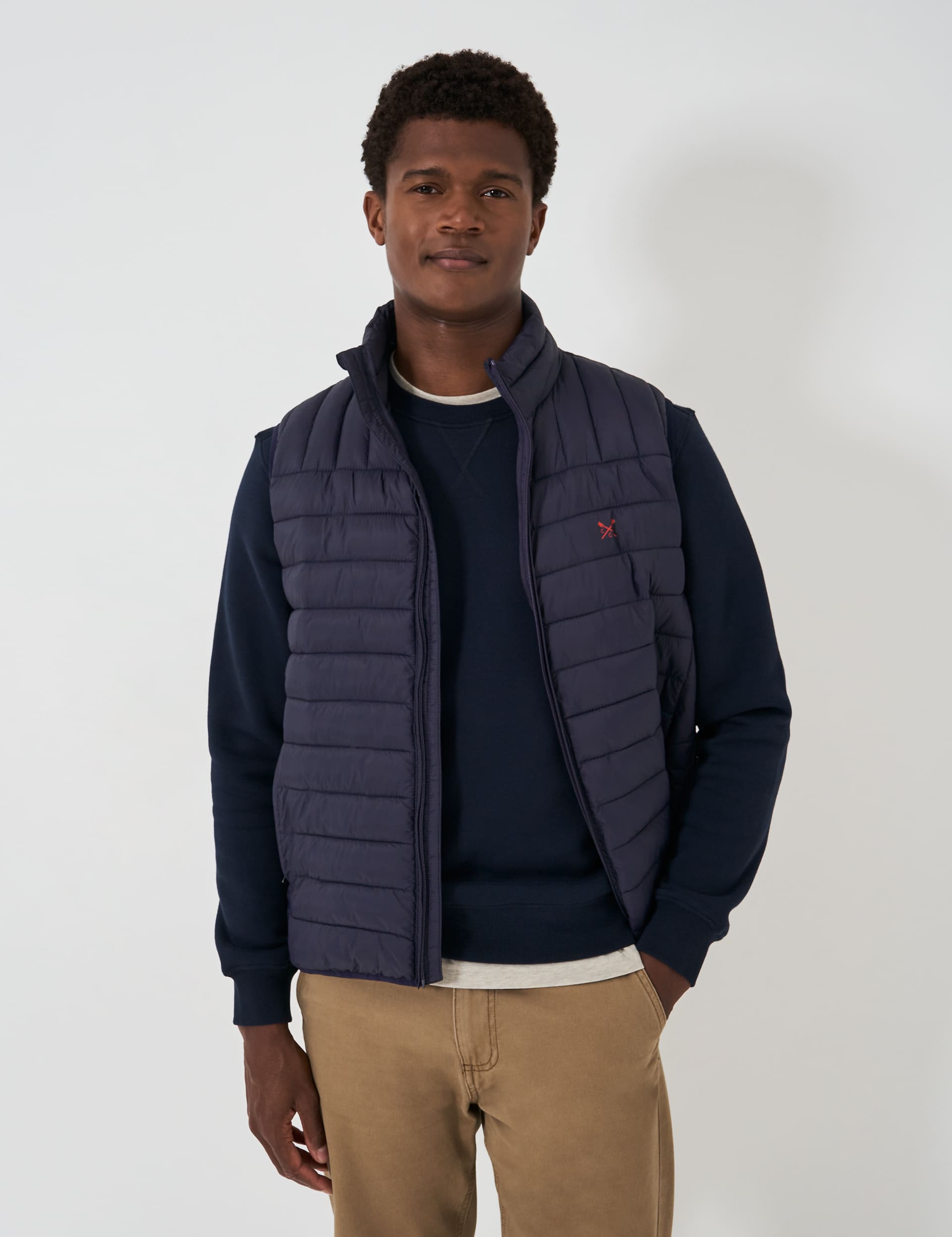 Crew Clothing Men's Lowther Padded Gilet - Navy, Navy