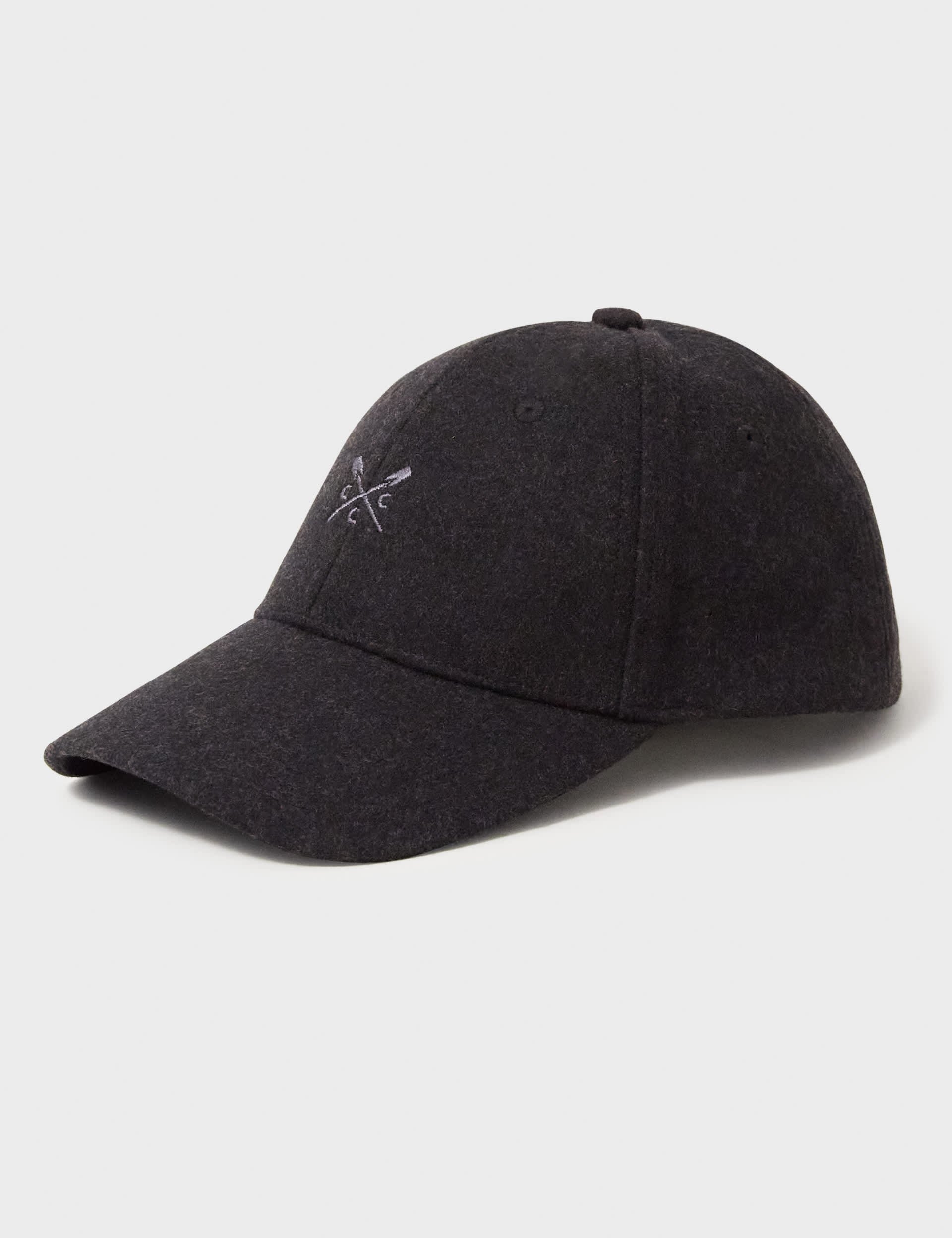 Crew Clothing Men's Wool Blend Baseball Cap - Charcoal, Charcoal,Navy