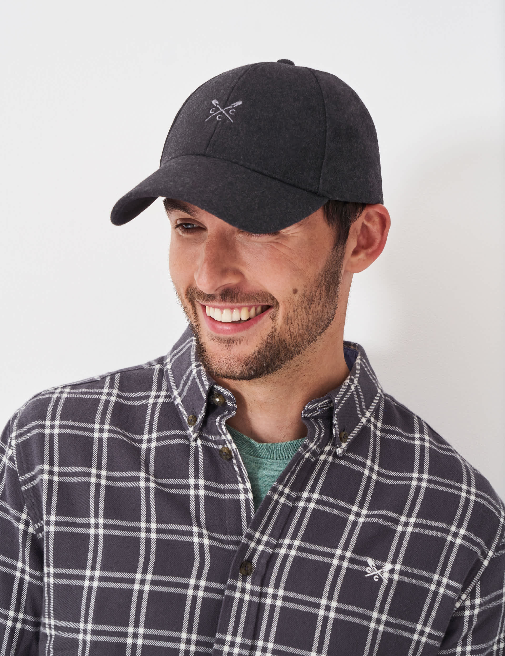 Crew Clothing Men's Wool Blend Baseball Cap - one size - Charcoal, Charcoal