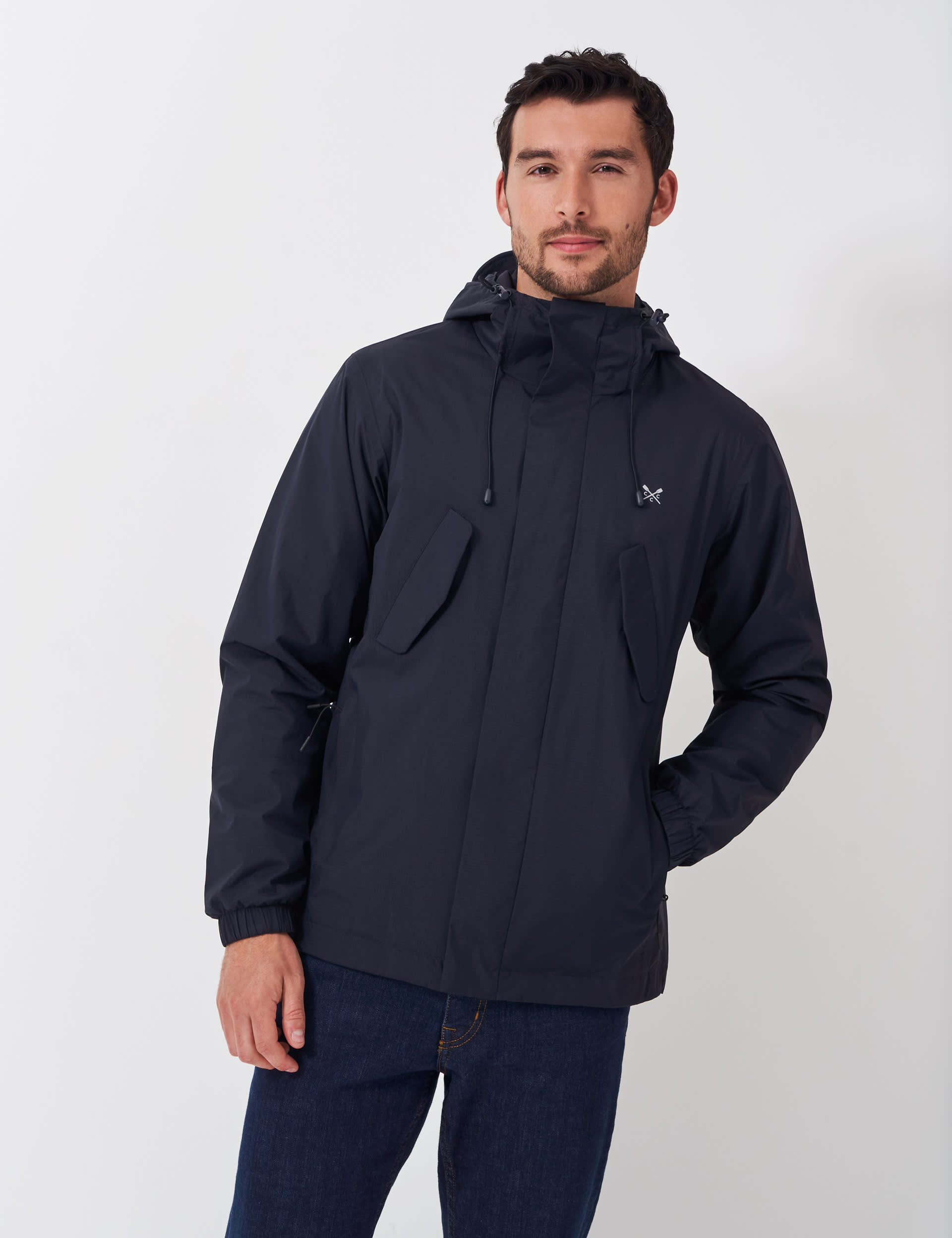 Crew Clothing Men's Hooded Waterproof Mac - L - Dark Navy, Dark Navy