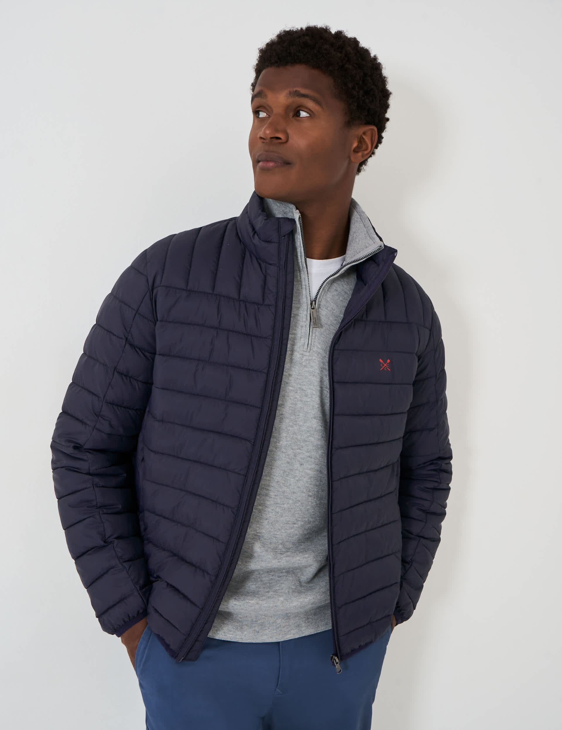 Crew Clothing Men's Padded Puffer Jacket - M - Navy, Navy