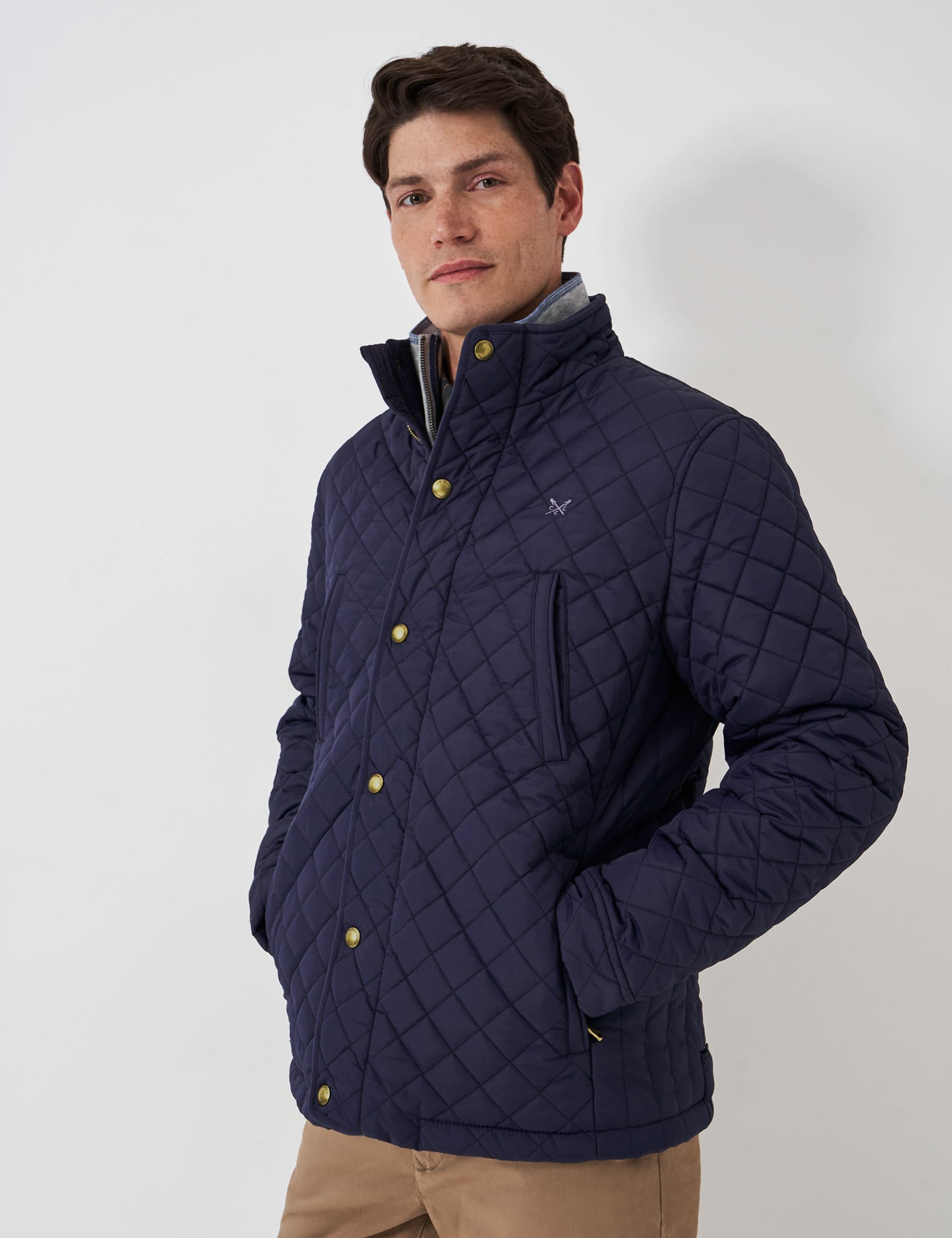 Crew Clothing Men's Quilted Jacket - Navy, Navy