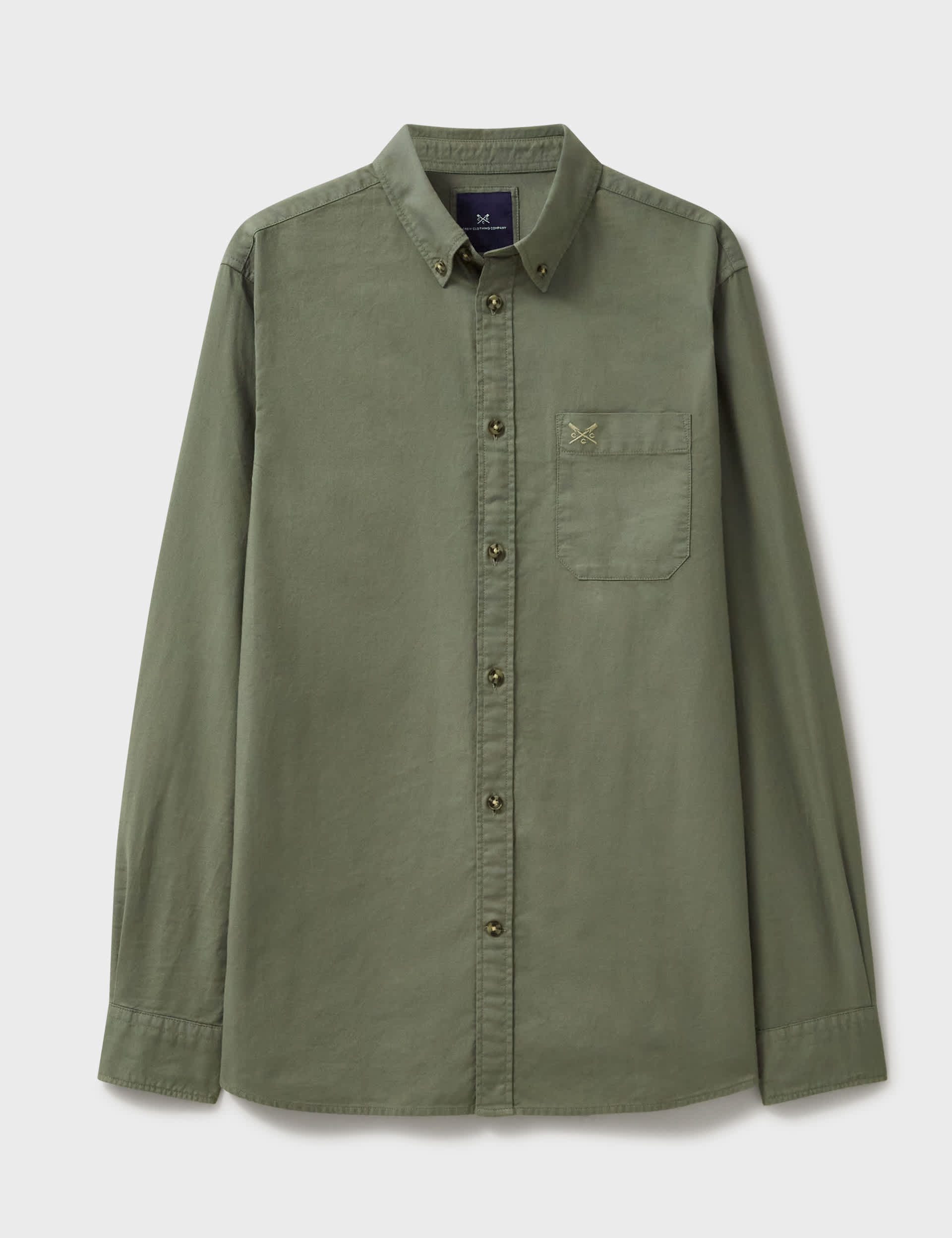 Crew Clothing Men's Pure Cotton Oxford Shirt - L - Light Green, Dark Blue,Light Green