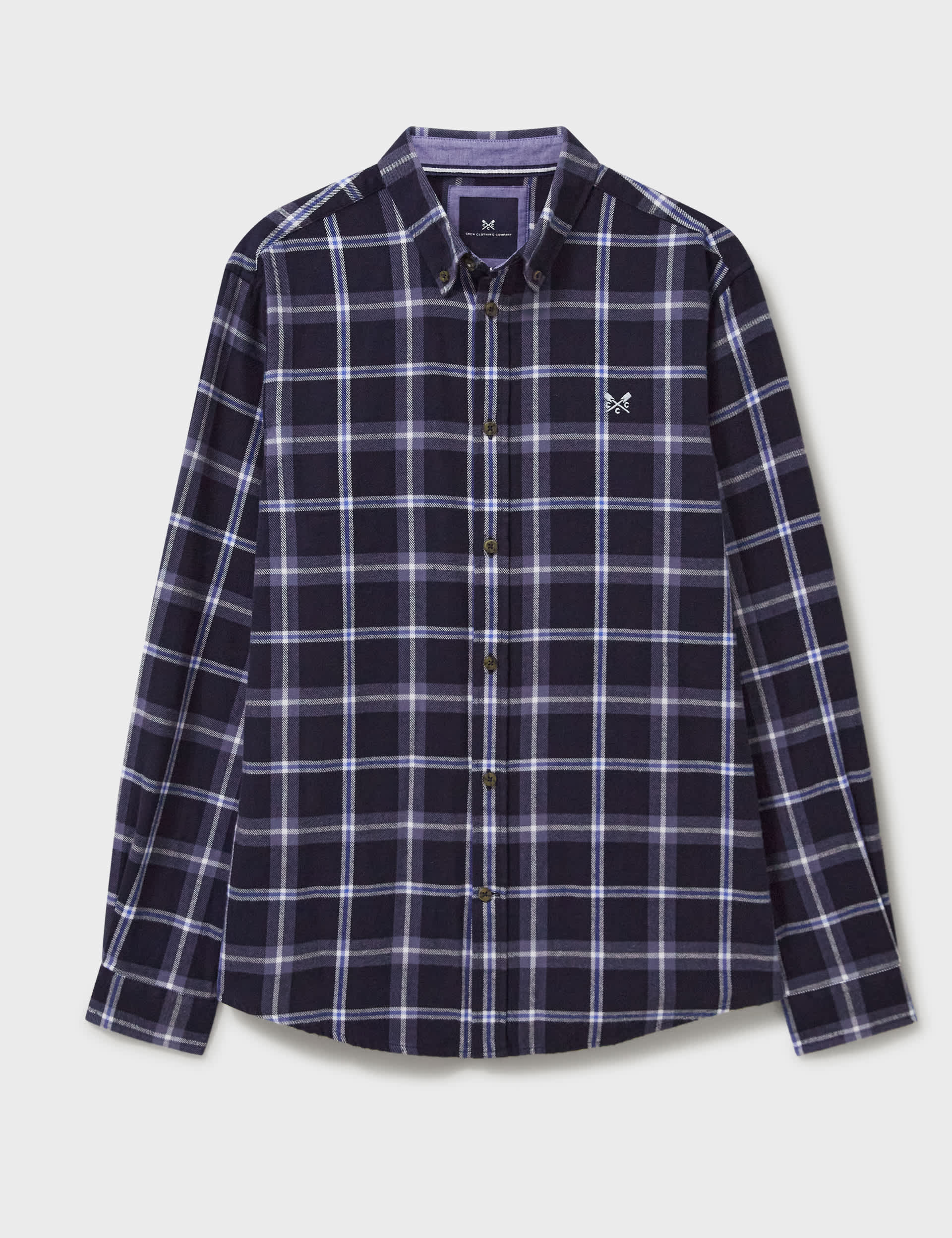 Crew Clothing Men's Pure Cotton Check Shirt - XL - Navy Mix, Navy Mix