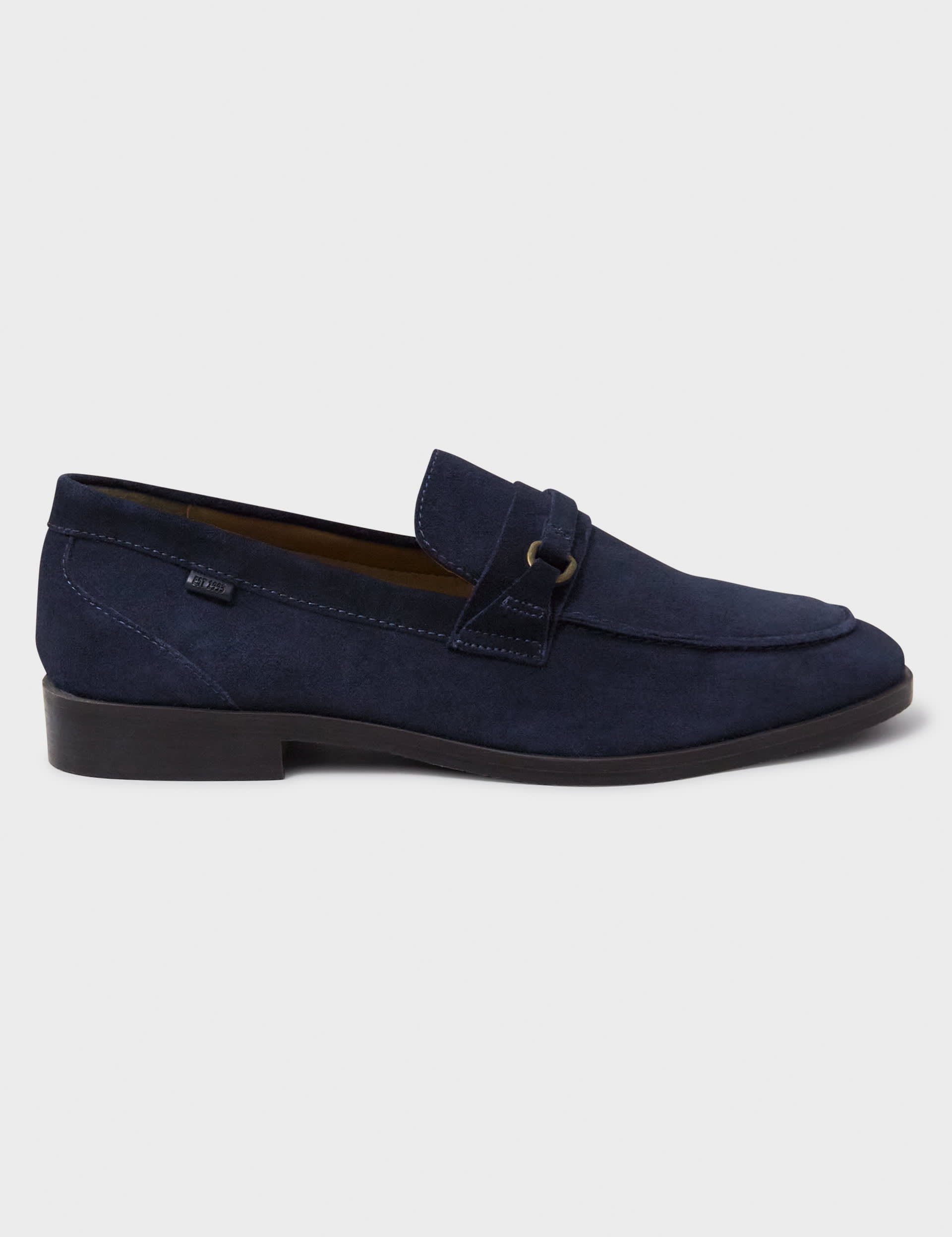 Crew Clothing Men's Leather Slip-on Loafers - 10 - Navy, Navy