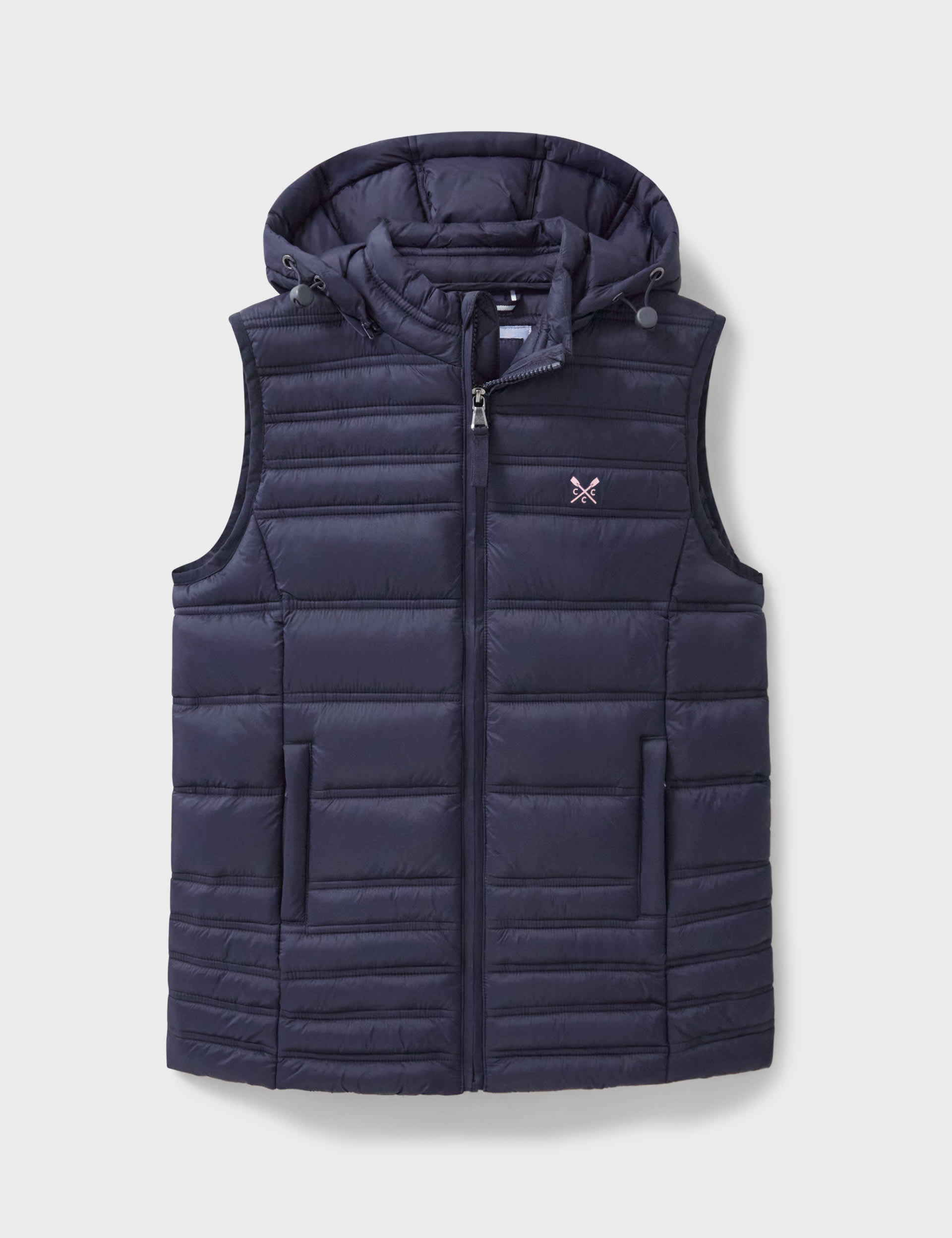 Crew Clothing Women's Lightweight Padded Hooded Gilet - 12 - Navy, Navy