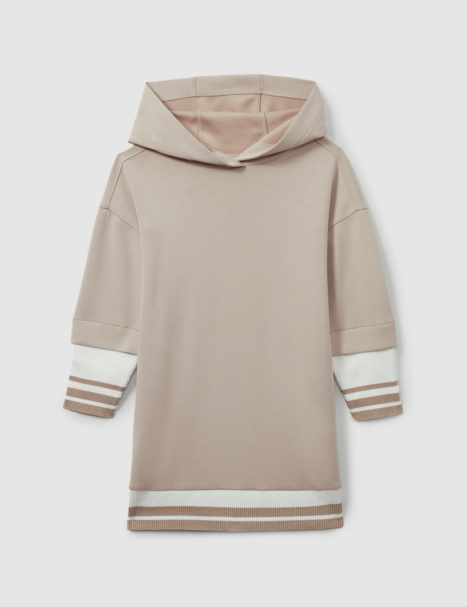 Reiss Girls Hooded Dress (6-14 Yrs) - 5-6 Y - Beige Mix, Beige Mix