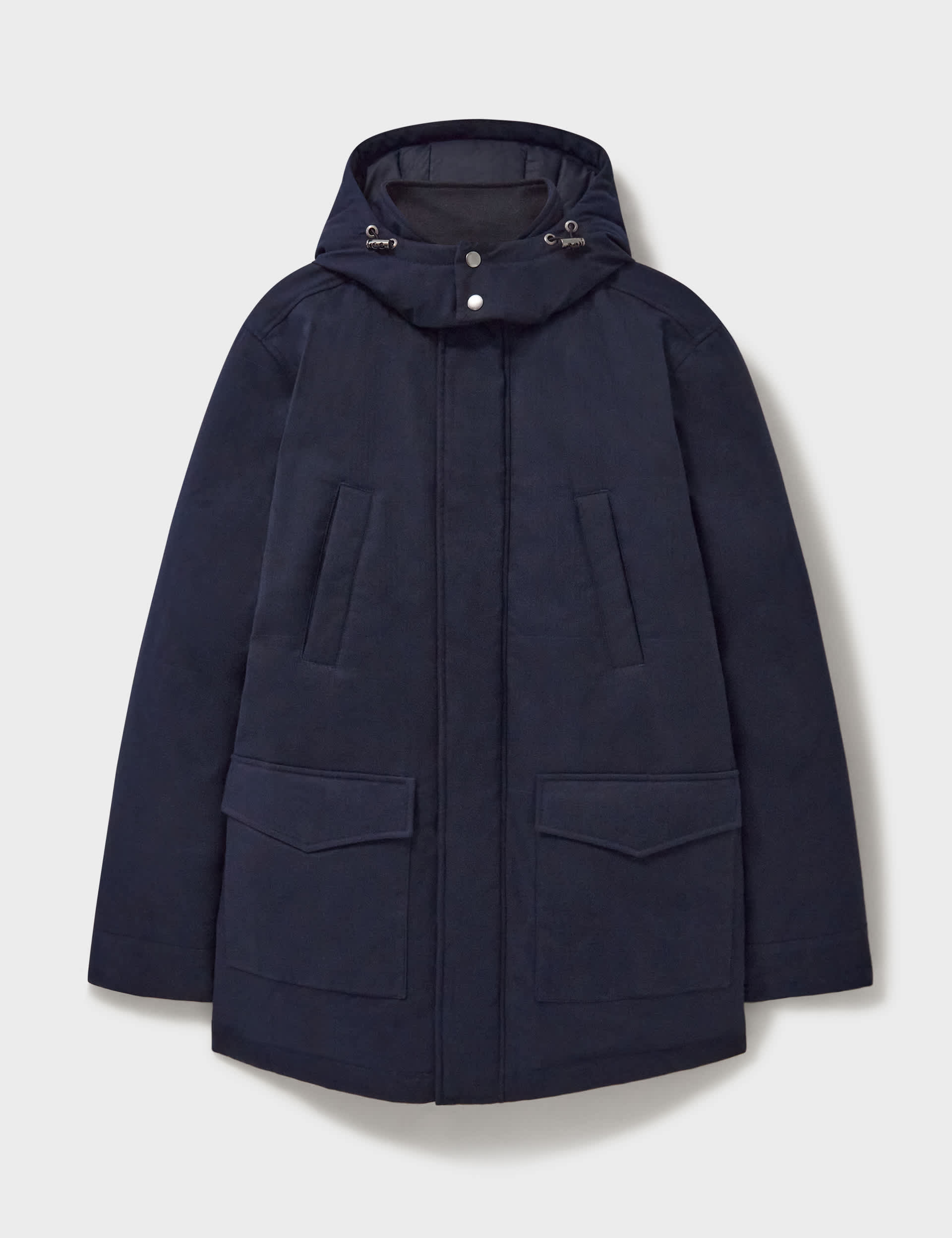 Crew Clothing Men's Padded Parka Coat - L - Navy, Navy