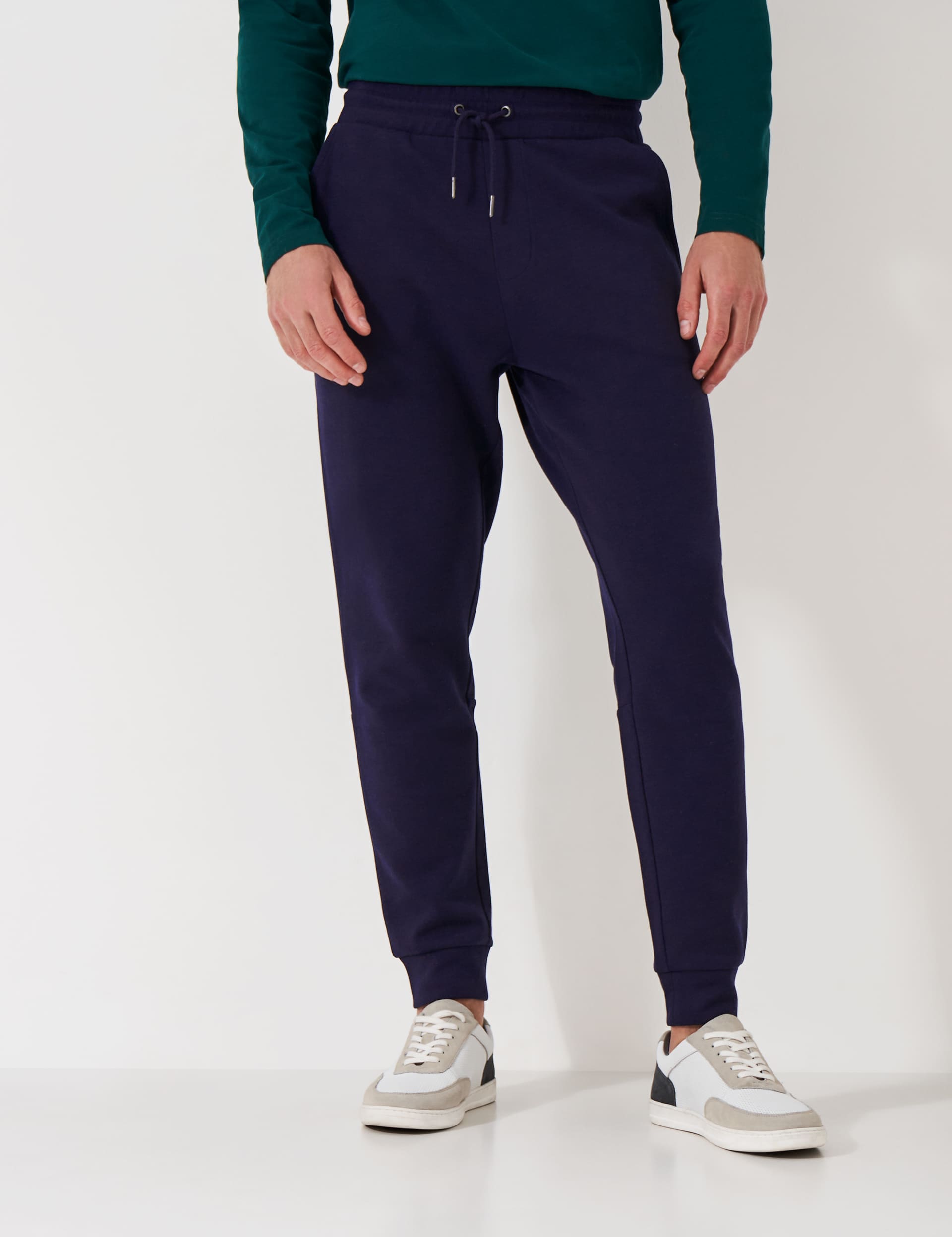 Crew Clothing Men's Cotton Rich Joggers - M - Navy, Navy