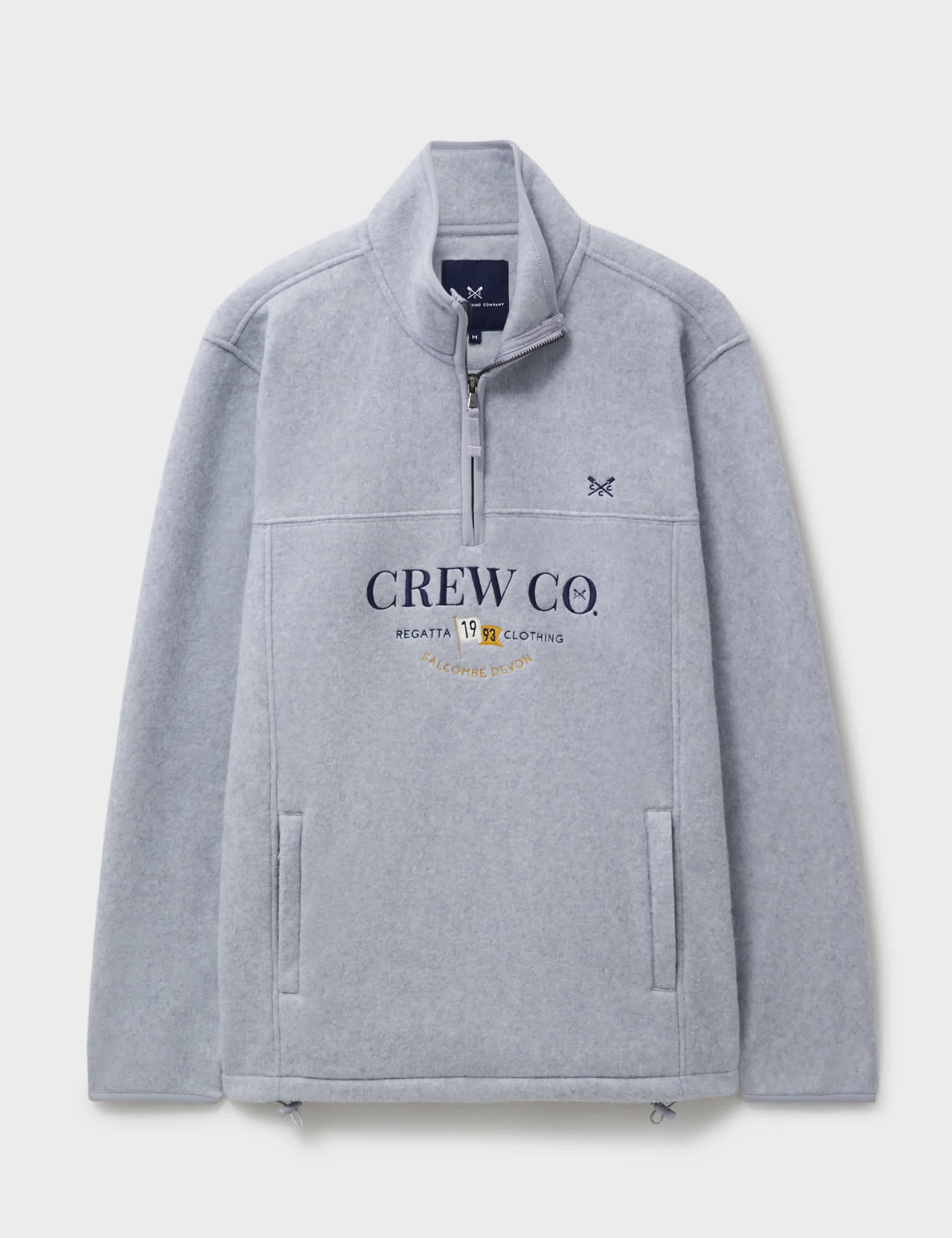 Crew Clothing Men's Half Zip Micro Fleece - XL - Grey Marl, Grey Marl