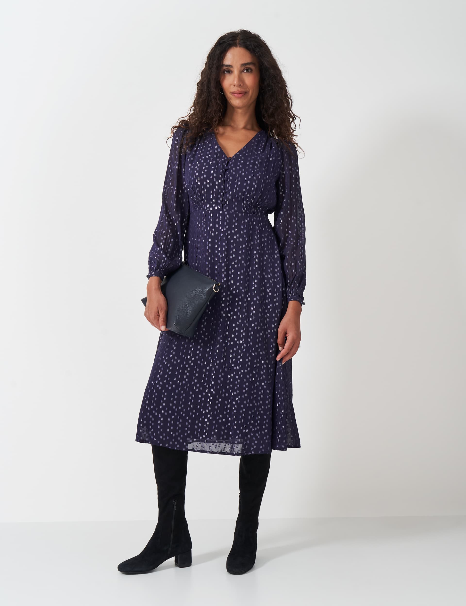 Marks and spencer jacquard dress best sale